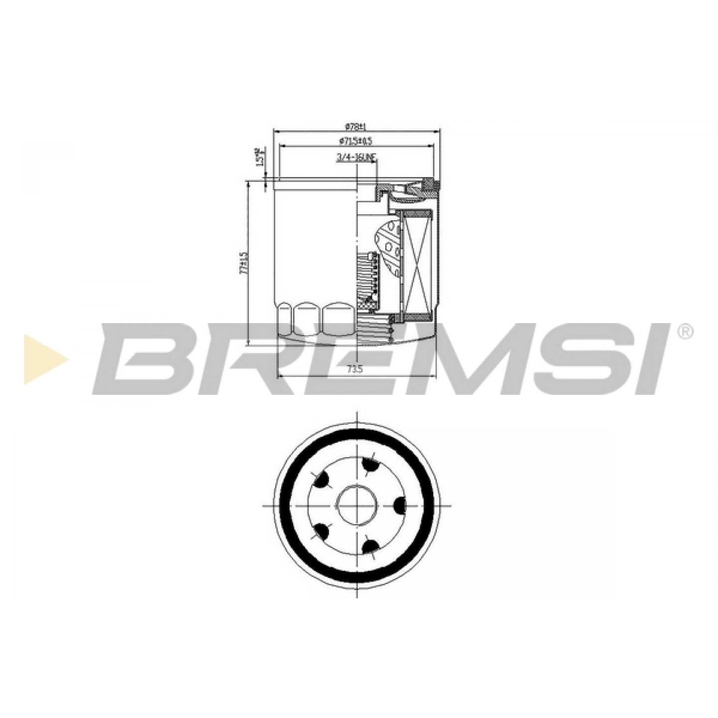 Filtre à huile BREMSI FL0033