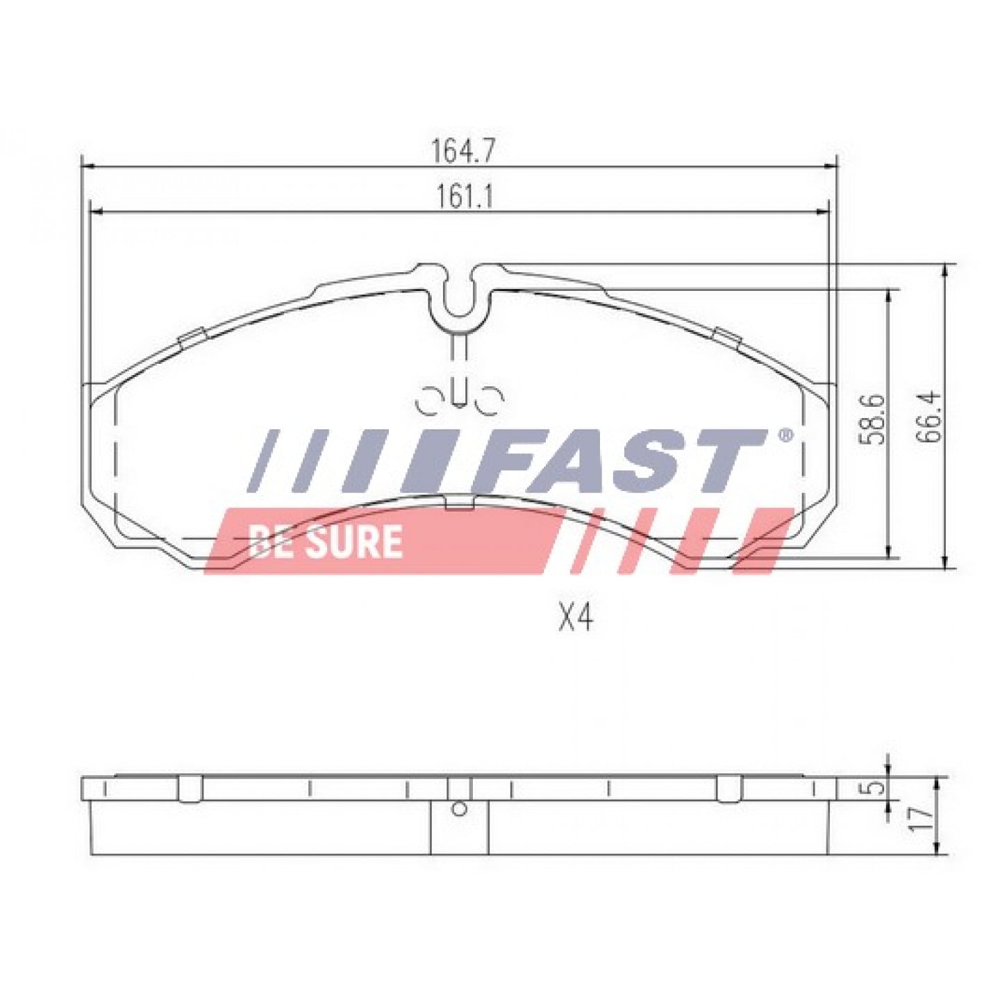 Kit pastiglie freno, Freno a disco FAST FT29091