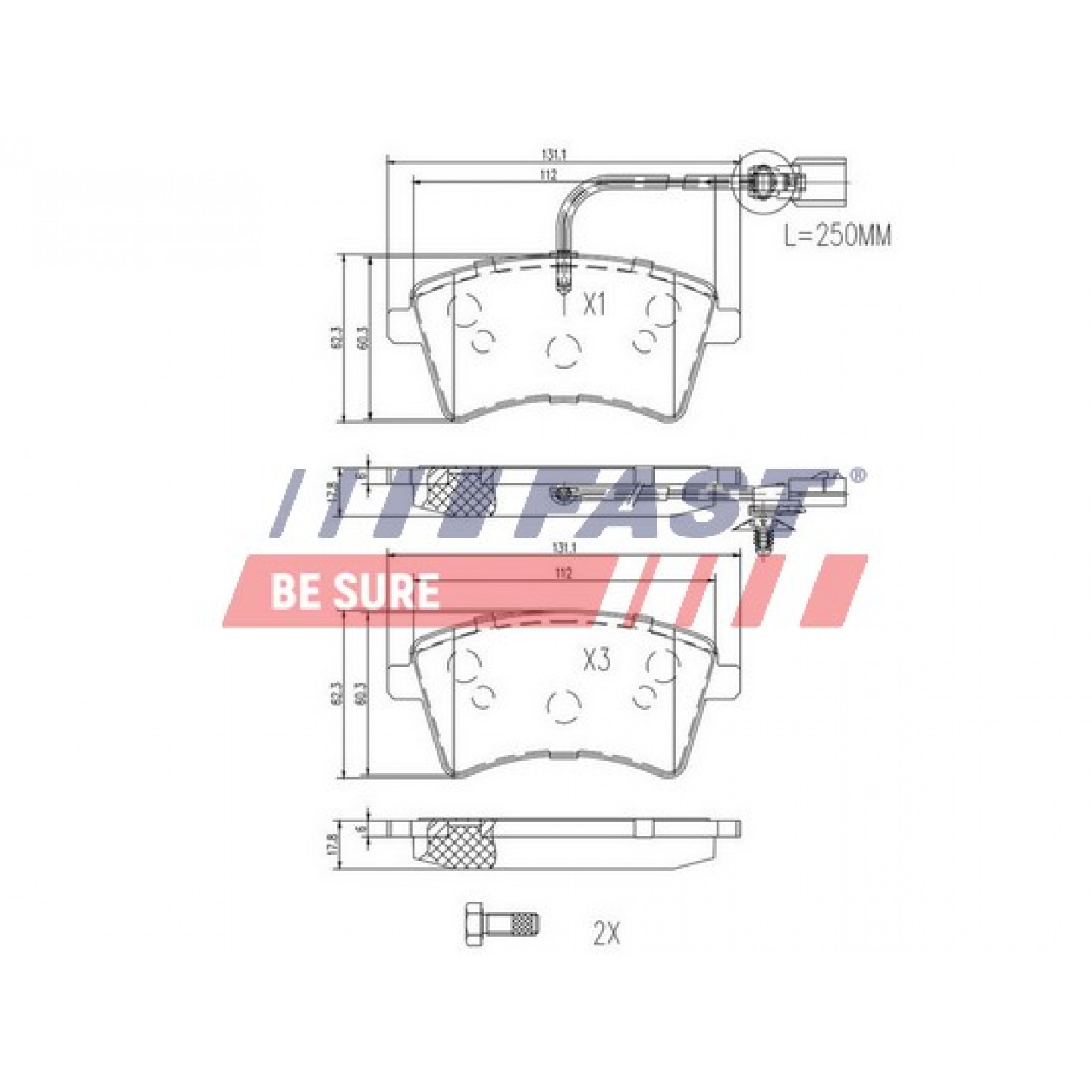 Kit pastiglie freno, Freno a disco FAST FT29529