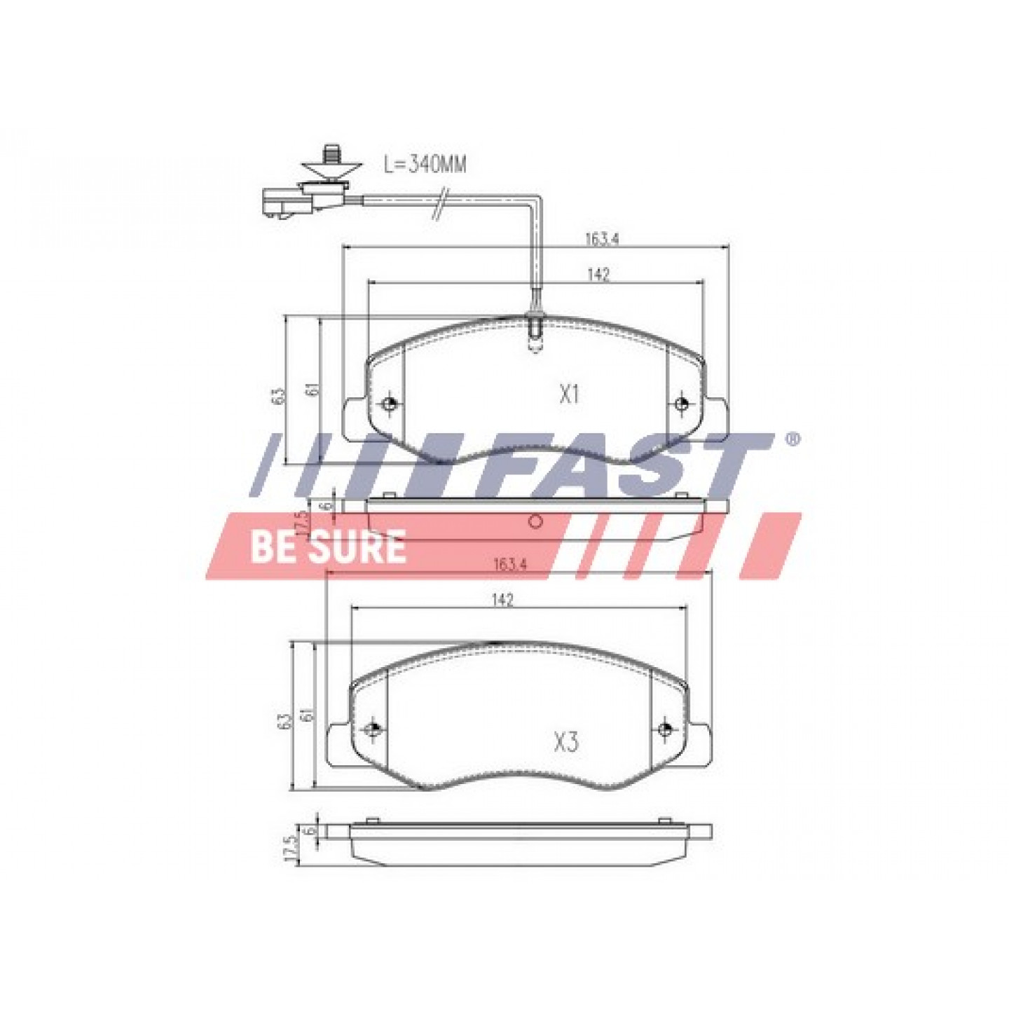 Kit pastiglie freno, Freno a disco FAST FT29537