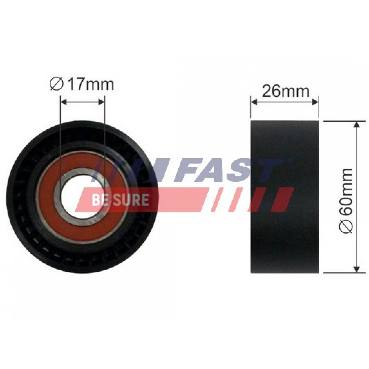 Rodillo tensor, correa auxiliar FAST FT44565