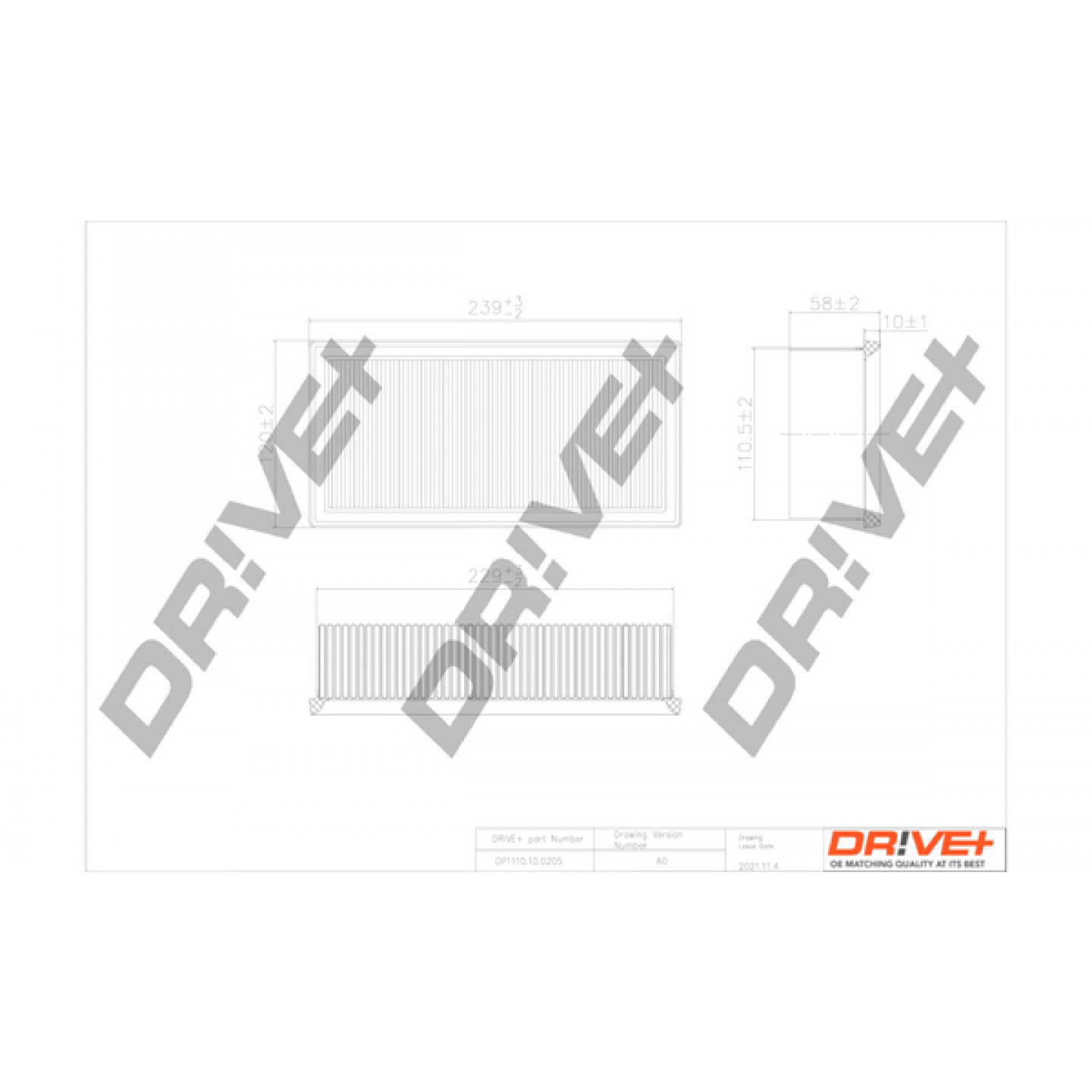 Luchtfilter Dr!ve+ DP1110.10.0205