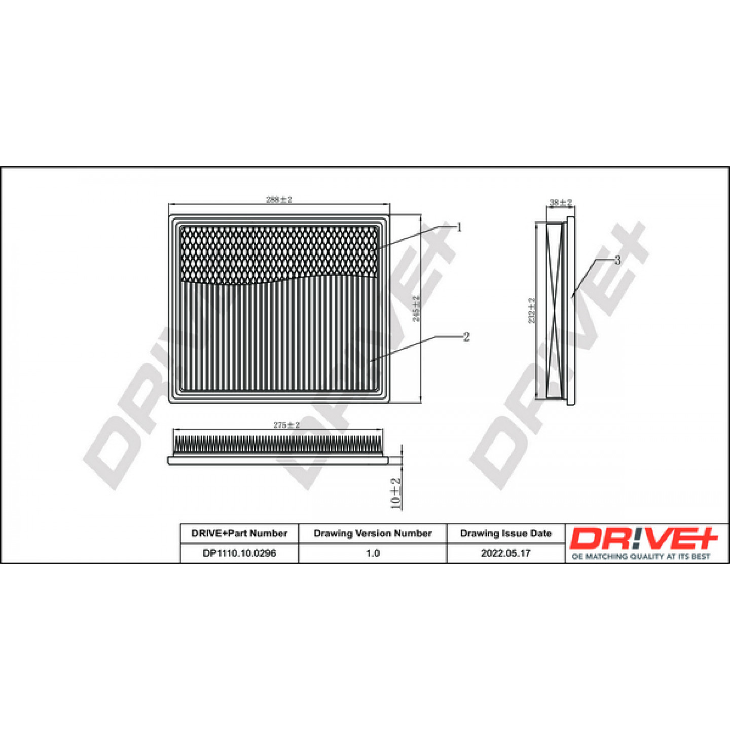 Luchtfilter Dr!ve+ DP1110.10.0296