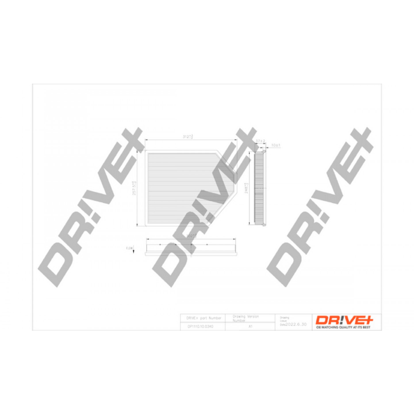 Luchtfilter Dr!ve+ DP1110.10.0340