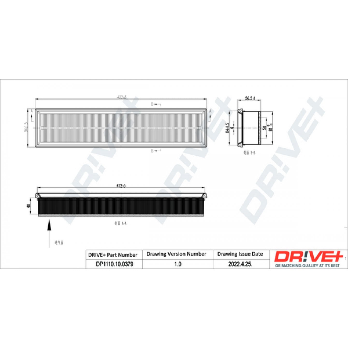 Luchtfilter Dr!ve+ DP1110.10.0379