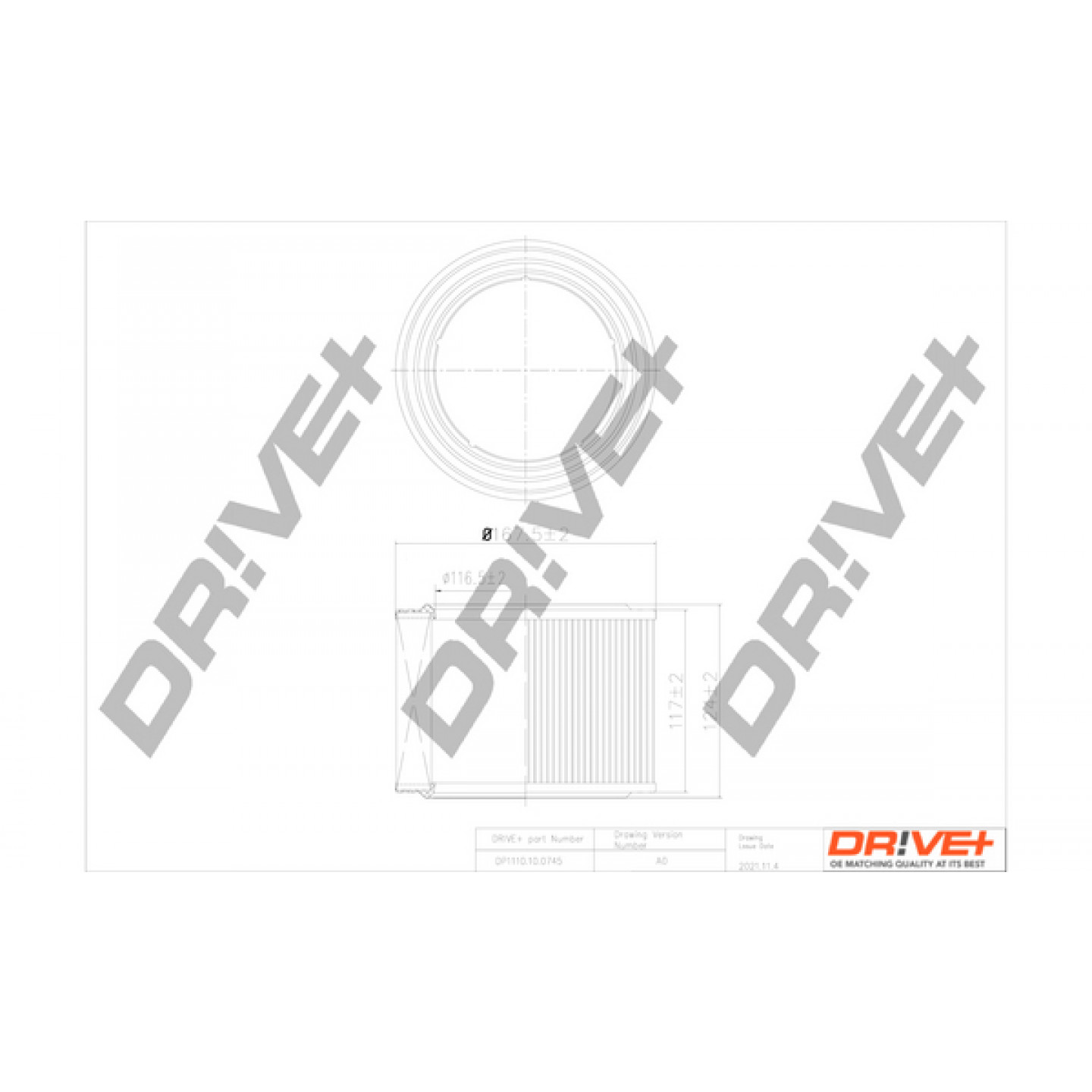 Luchtfilter Dr!ve+ DP1110.10.0745