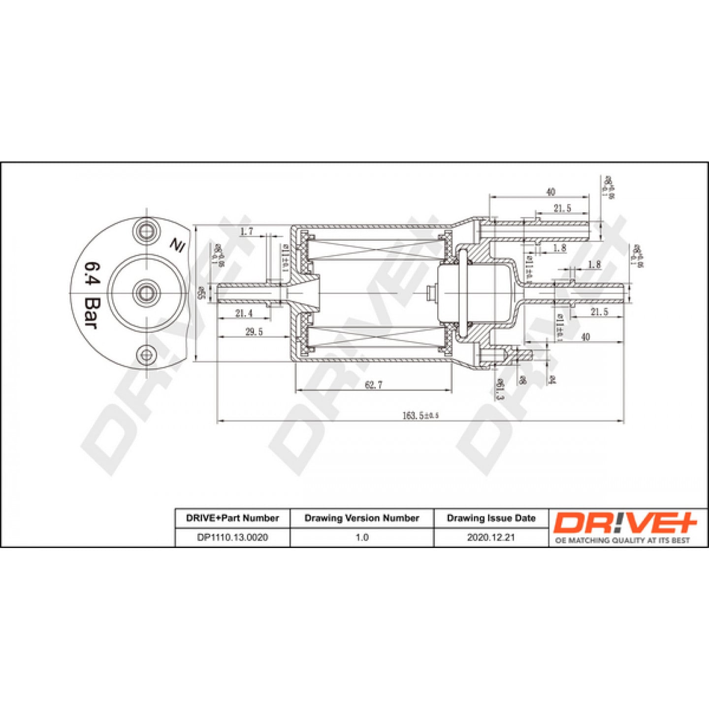 Filtro combustible Dr!ve+ DP1110.13.0020