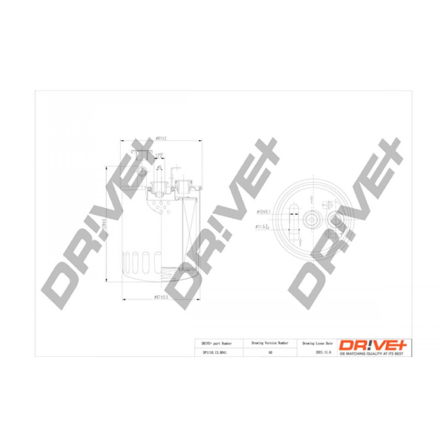Filtro combustible Dr!ve+ DP1110.13.0041