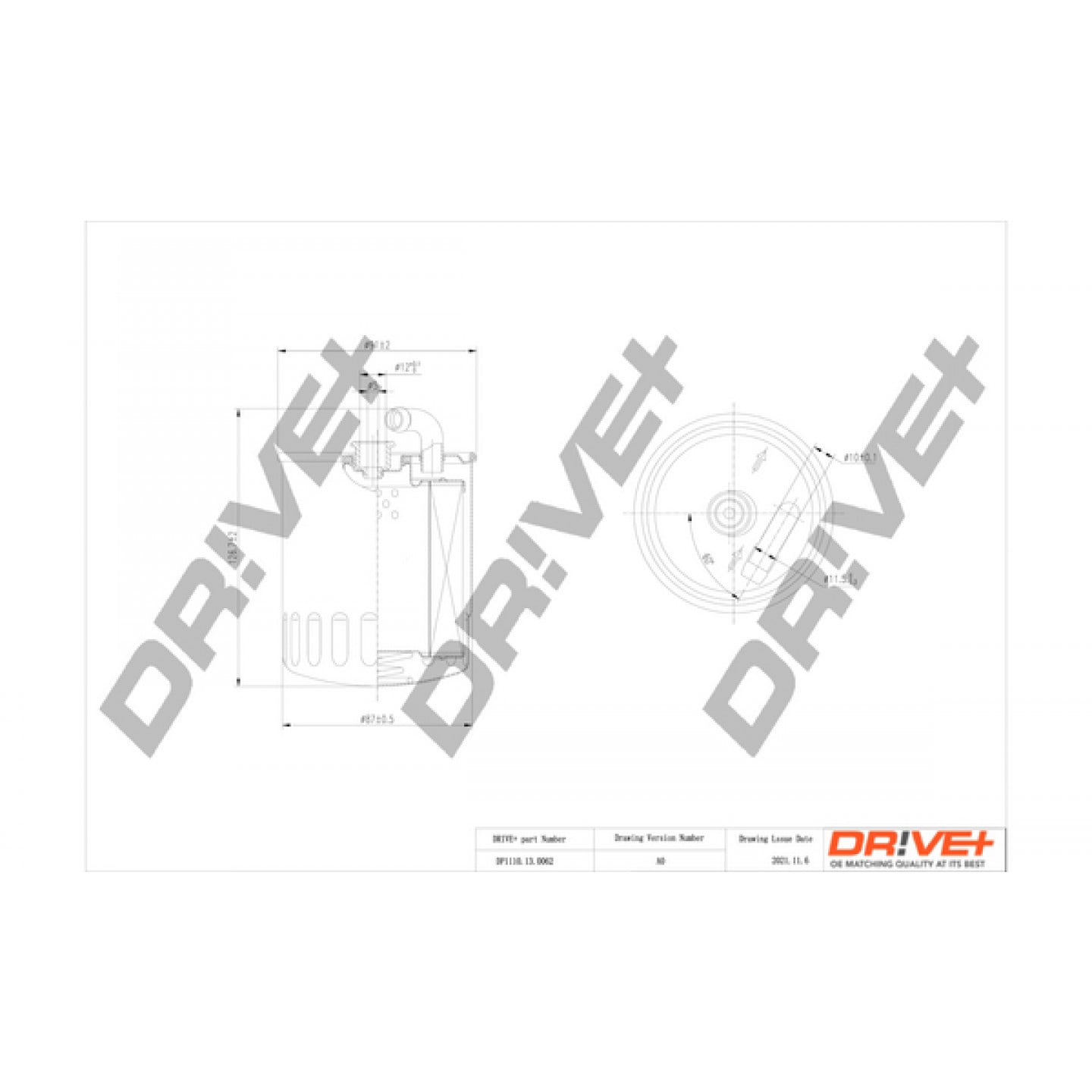 Filtro combustible Dr!ve+ DP1110.13.0062