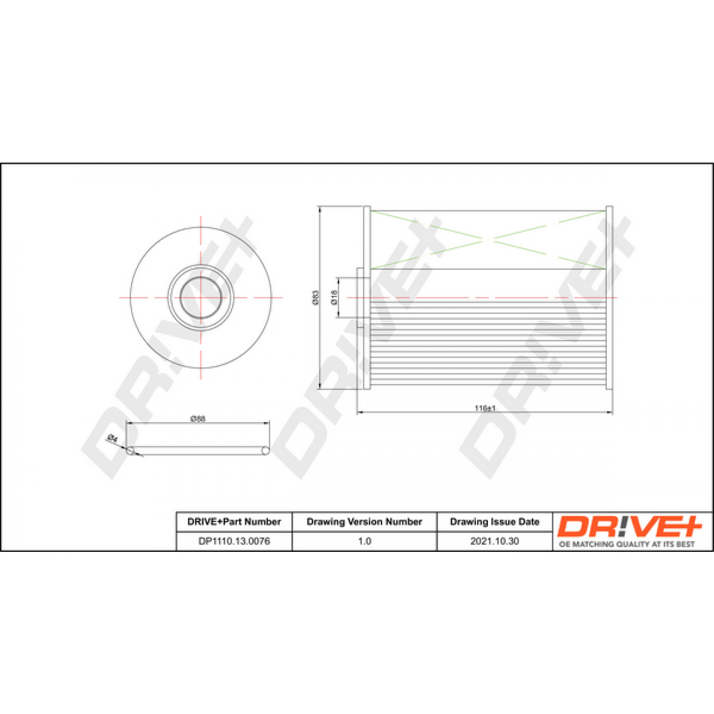 Filtro combustible Dr!ve+ DP1110.13.0076