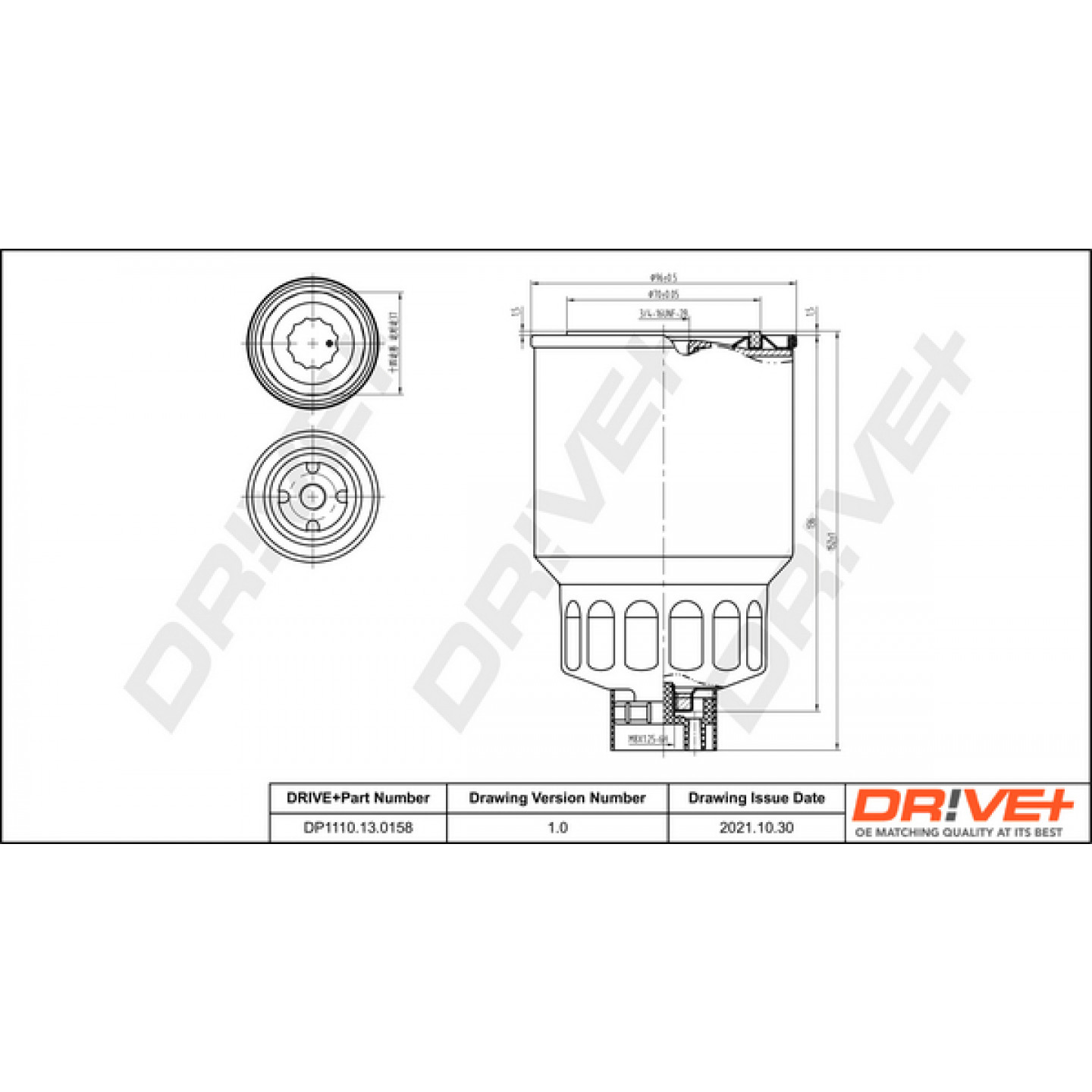 Filtro combustible Dr!ve+ DP1110.13.0158