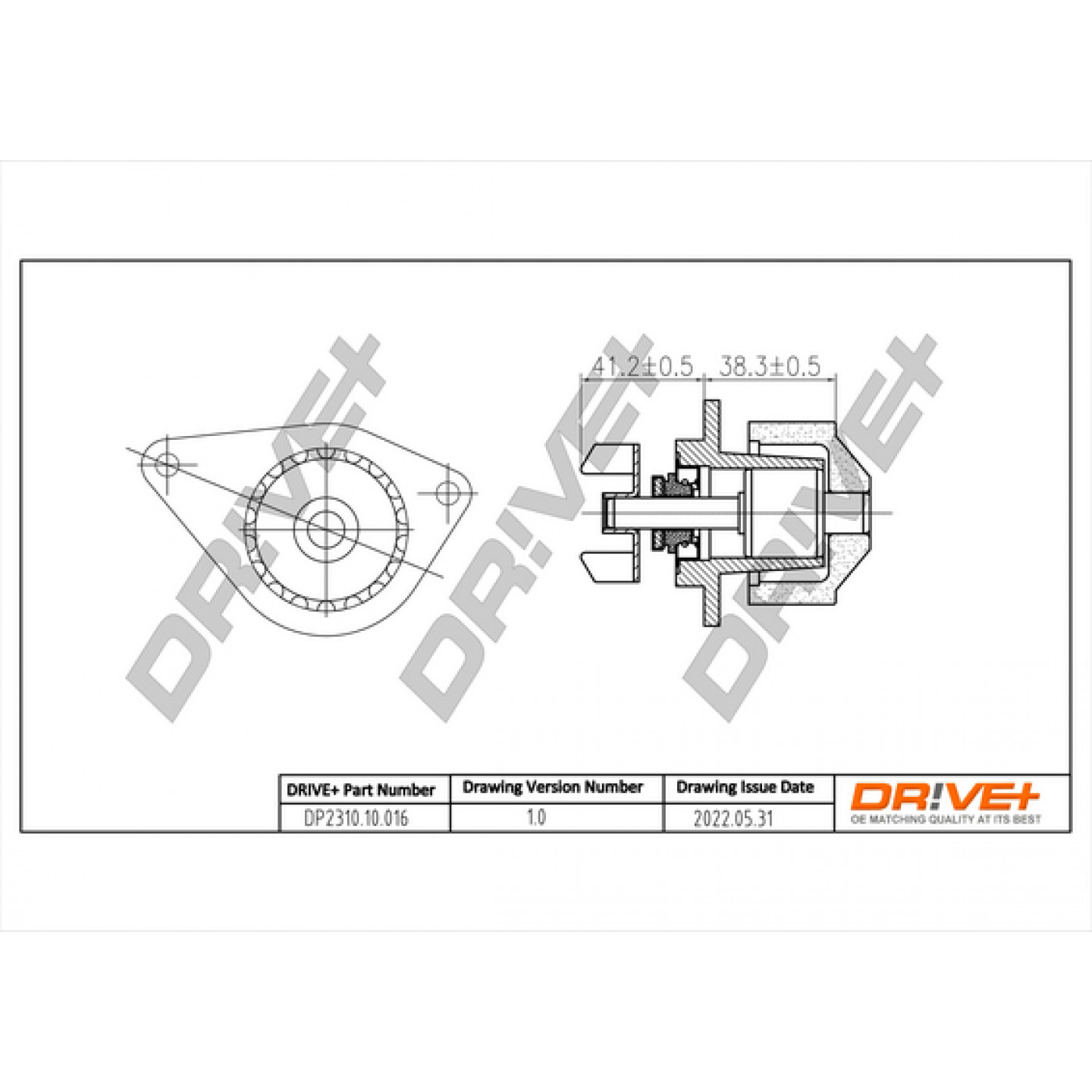 Pompe à eau, refroidissement du moteur Dr!ve+ DP2310.10.016