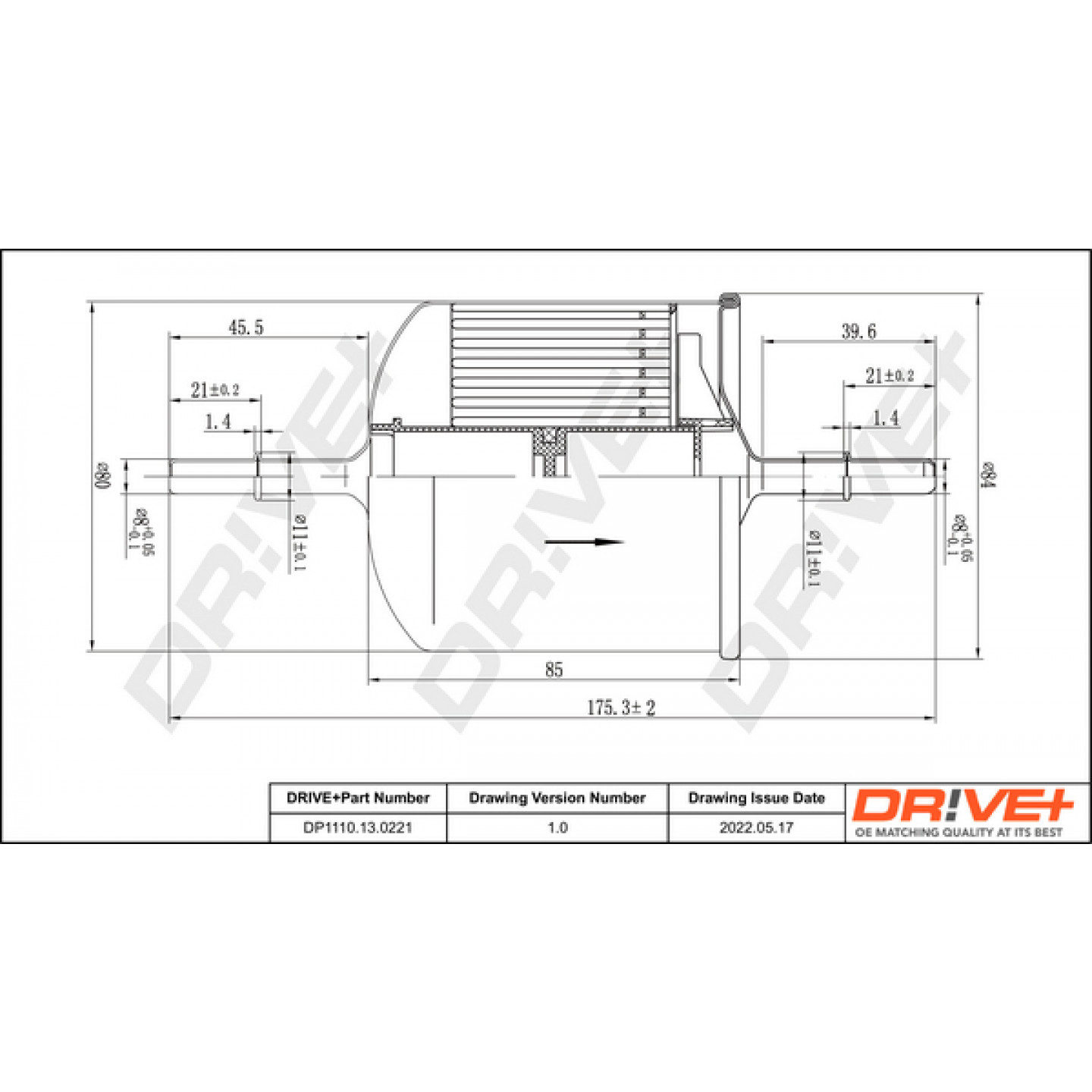 Filtro combustible Dr!ve+ DP1110.13.0221