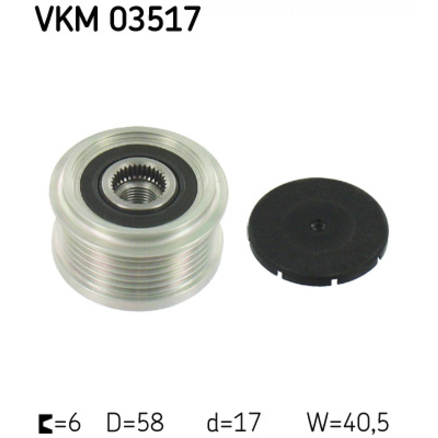 Dynamovrijloop SKF VKM 03517