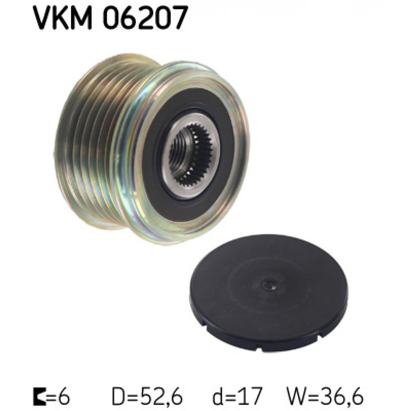 Dynamovrijloop SKF VKM 06207