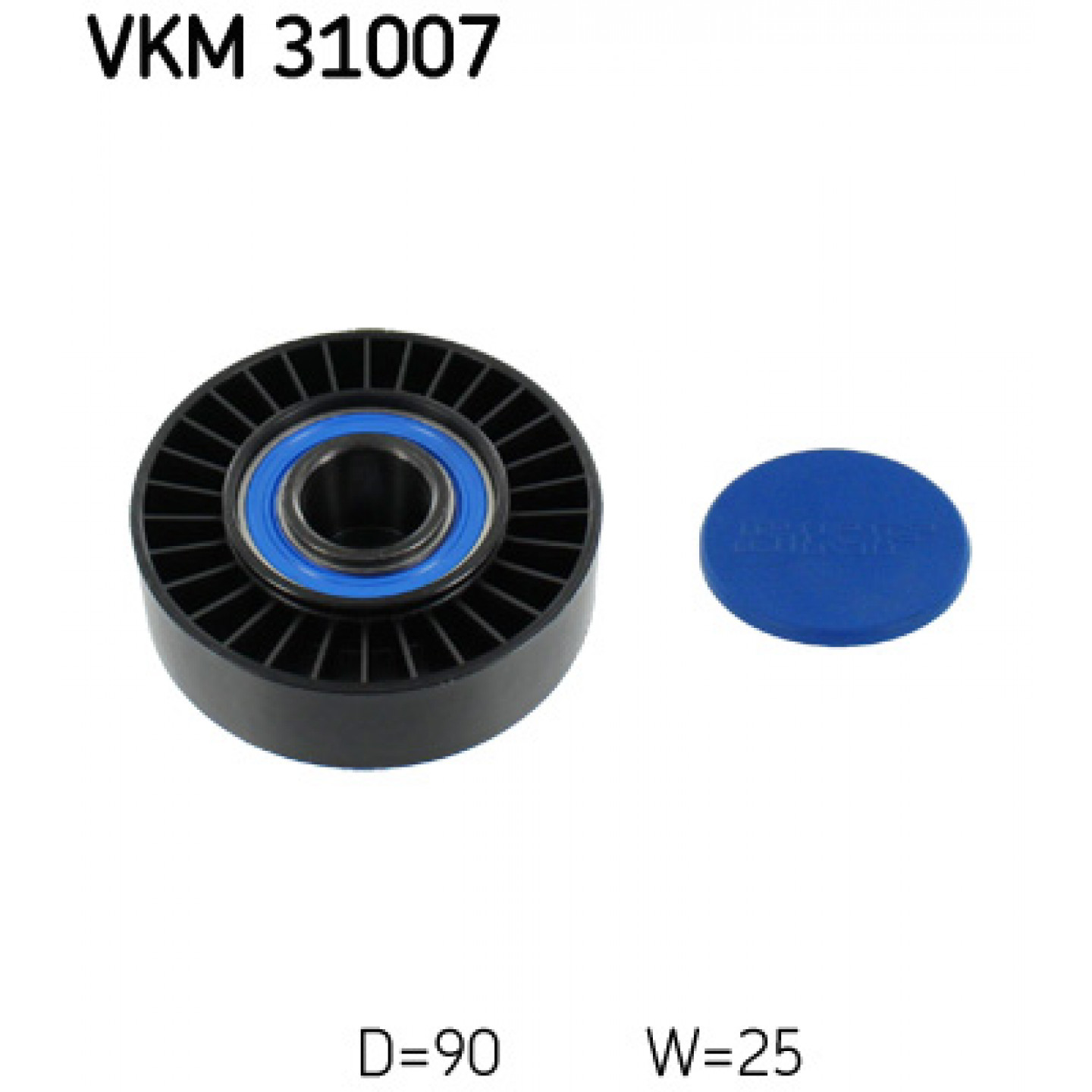 Vratná/vodicí kladka, klínový žebrový řemen SKF VKM 31007