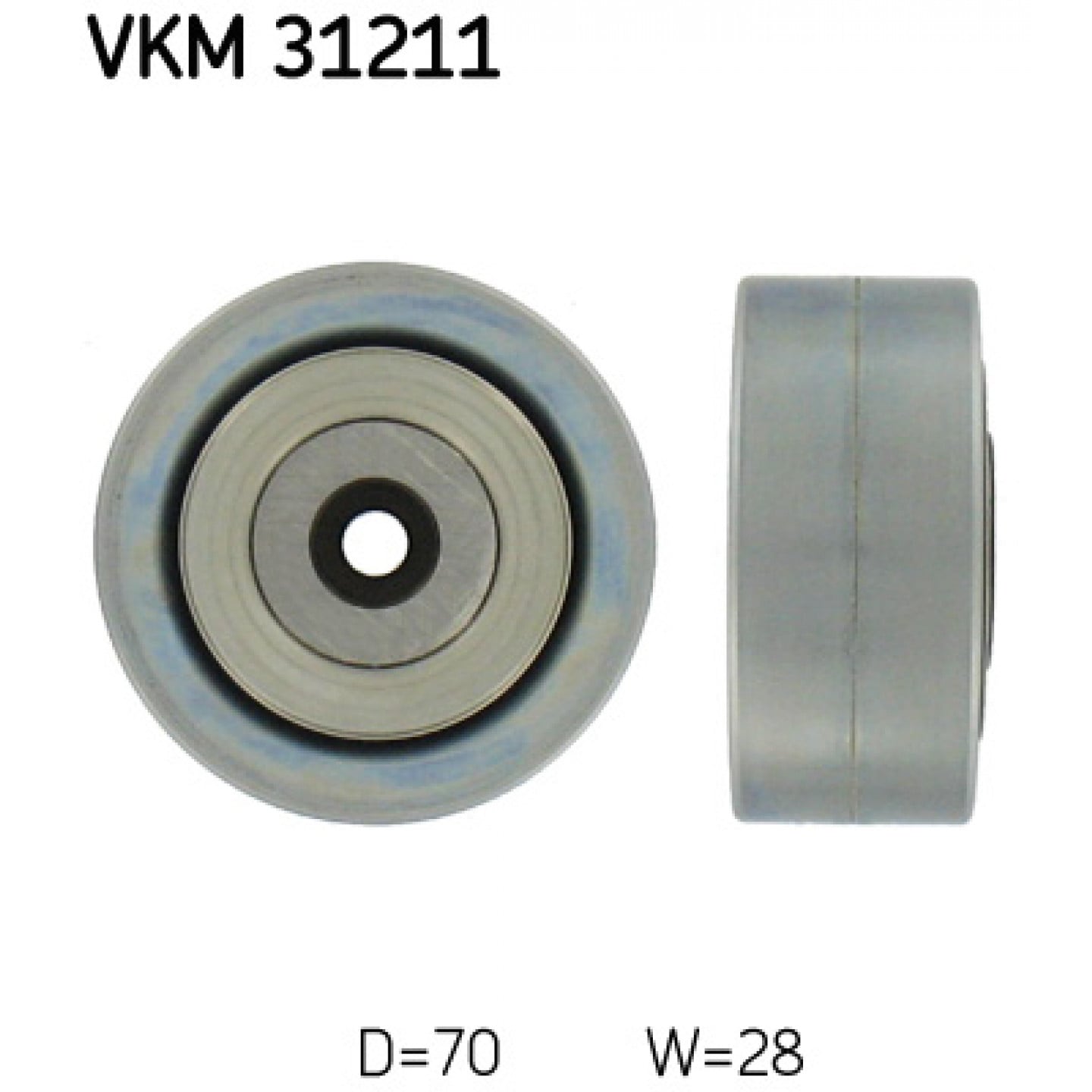 Vratná/vodicí kladka, klínový žebrový řemen SKF VKM 31211