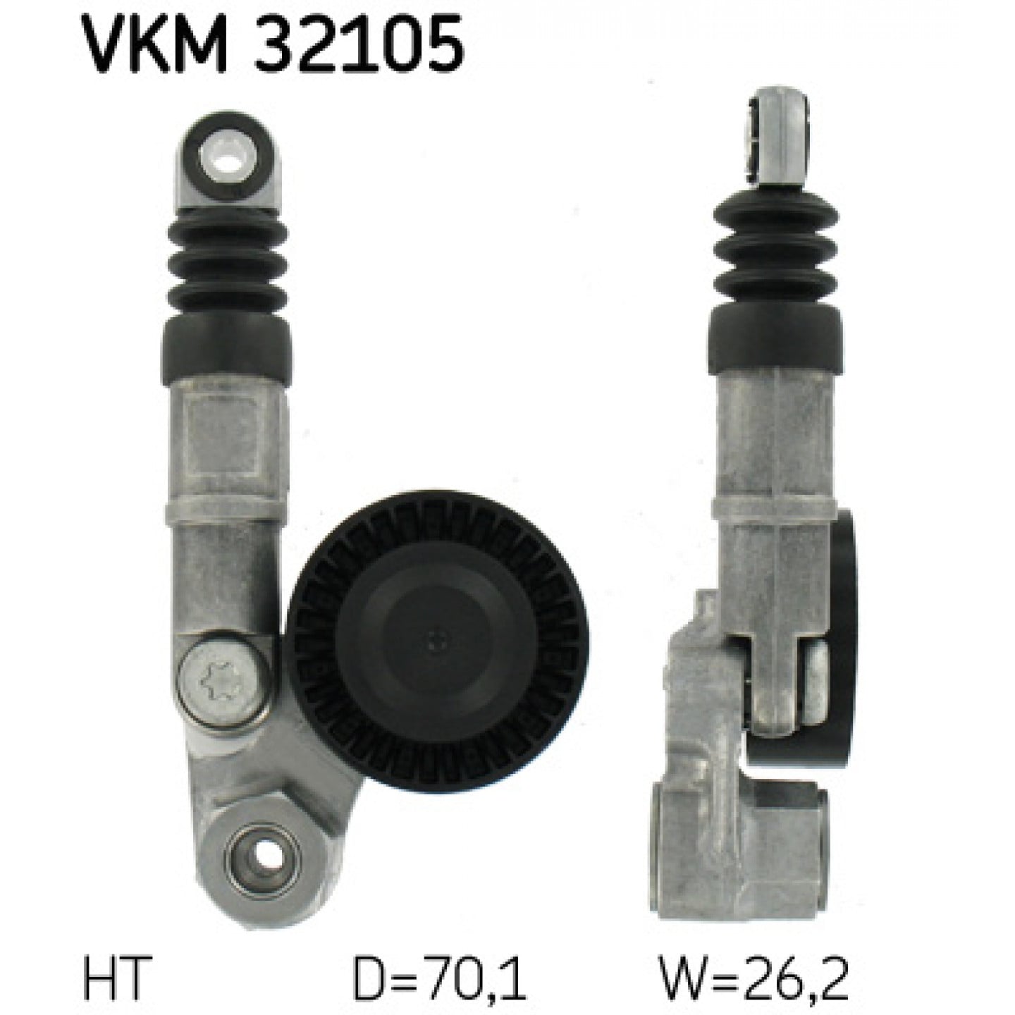 Napínací kladka, žebrovaný klínový řemen SKF VKM 32105