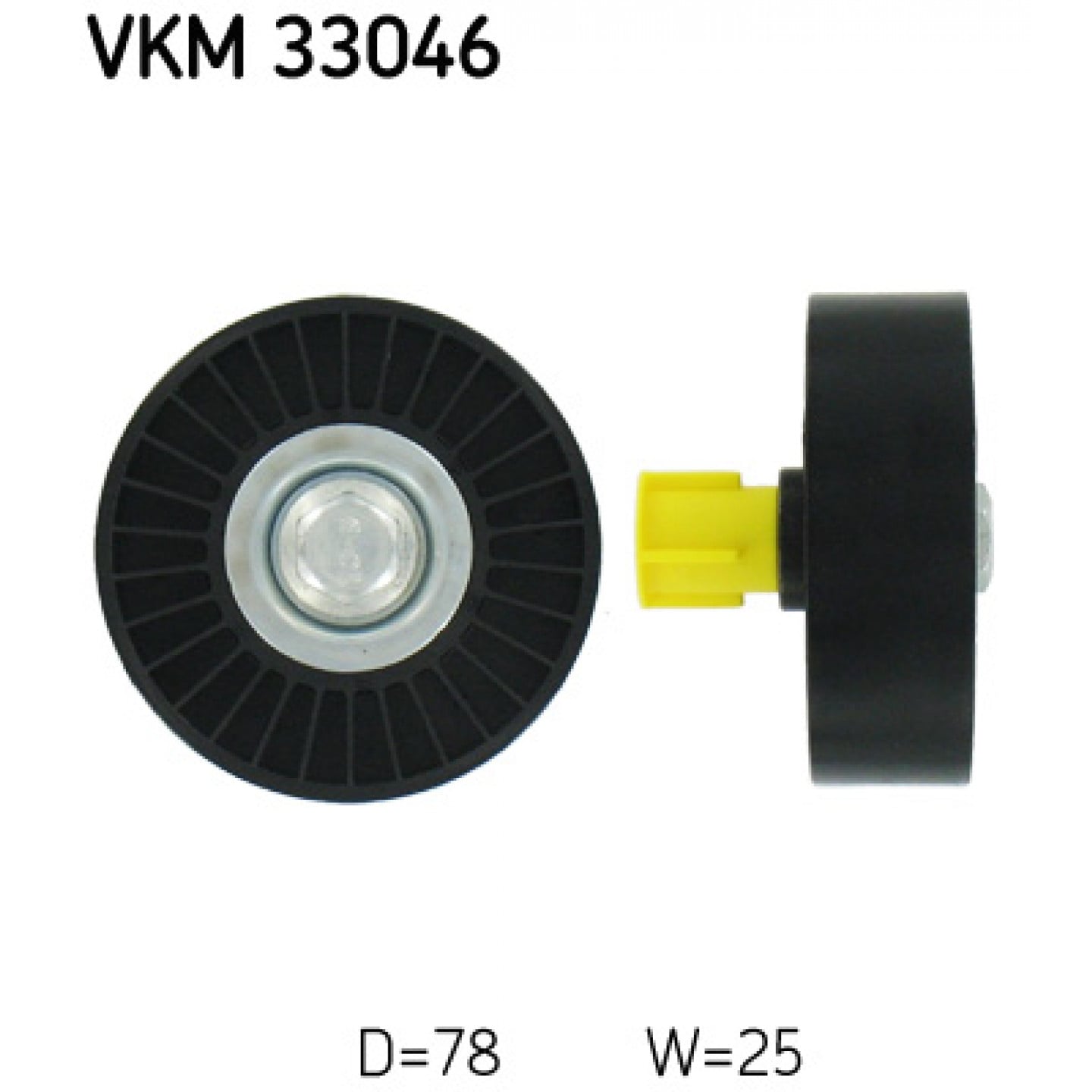 Vratná/vodicí kladka, klínový žebrový řemen SKF VKM 33046