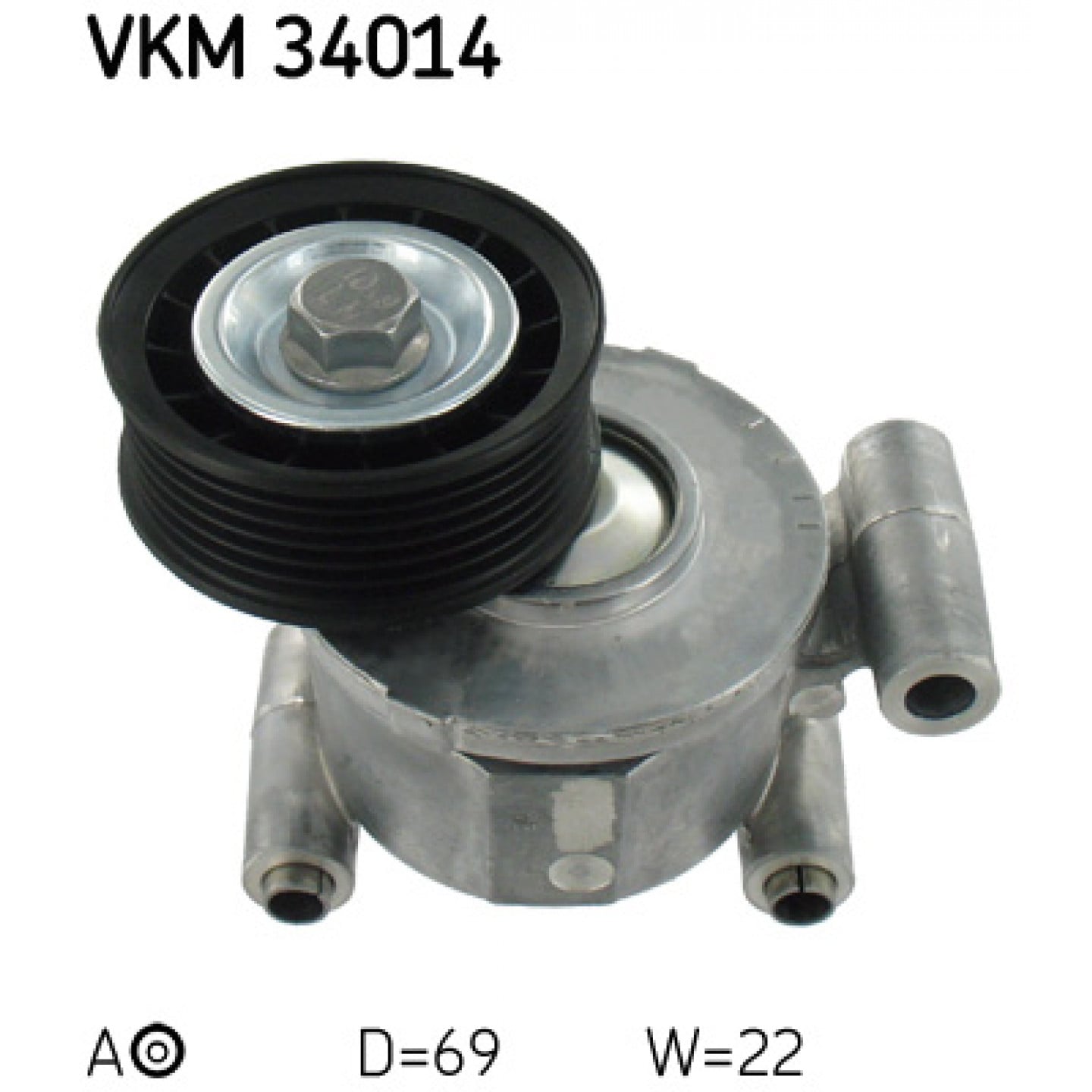 Napínací kladka, žebrovaný klínový řemen SKF VKM 34014