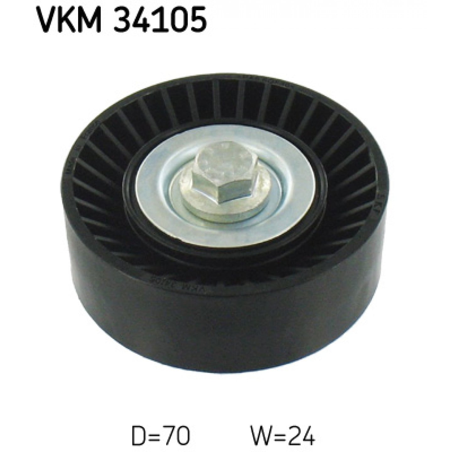 Medløberhjul, multi-V-rem SKF VKM 34105