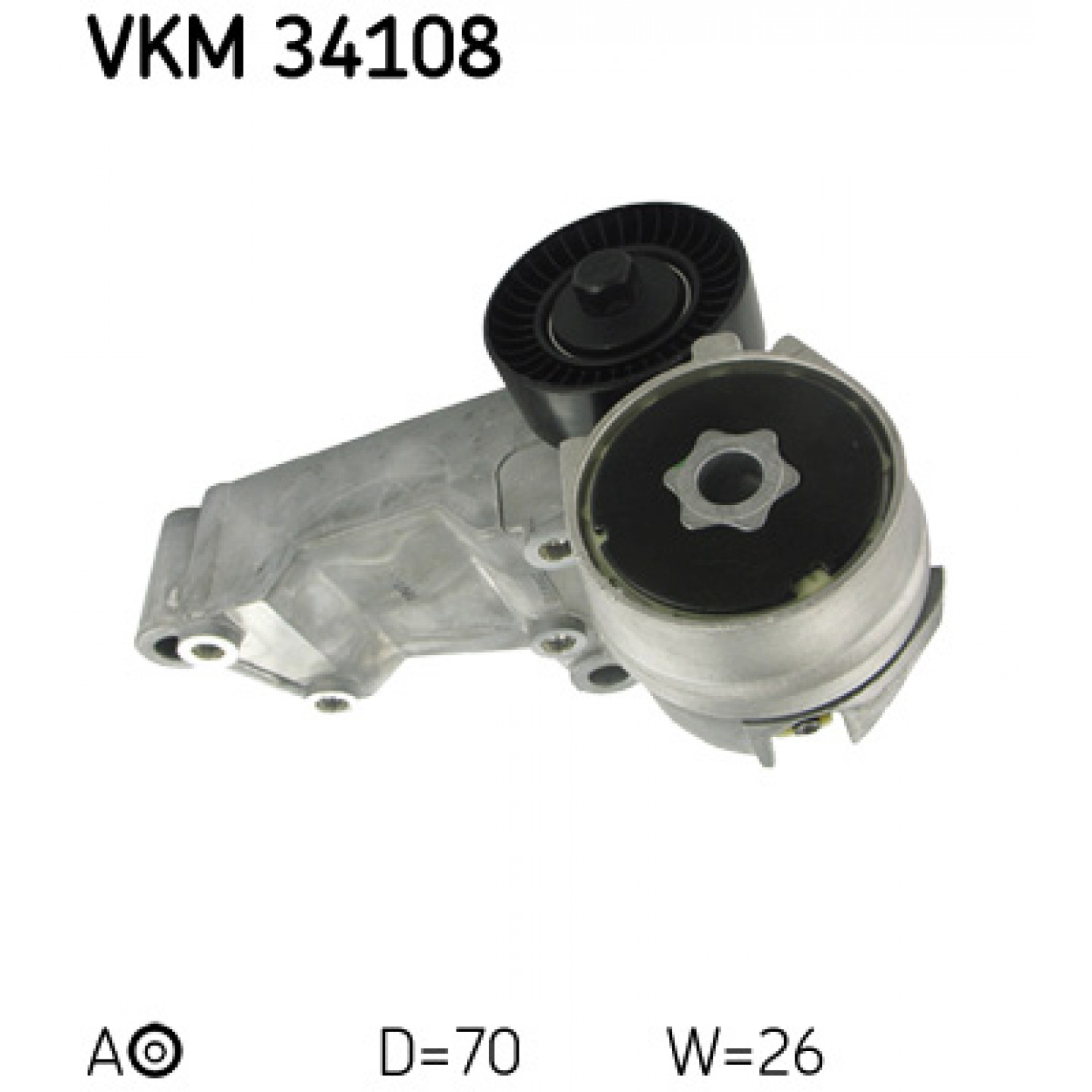 Napínací kladka, žebrovaný klínový řemen SKF VKM 34108