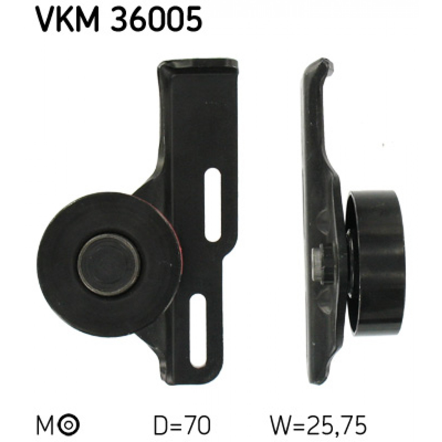 Napínací kladka, žebrovaný klínový řemen SKF VKM 36005