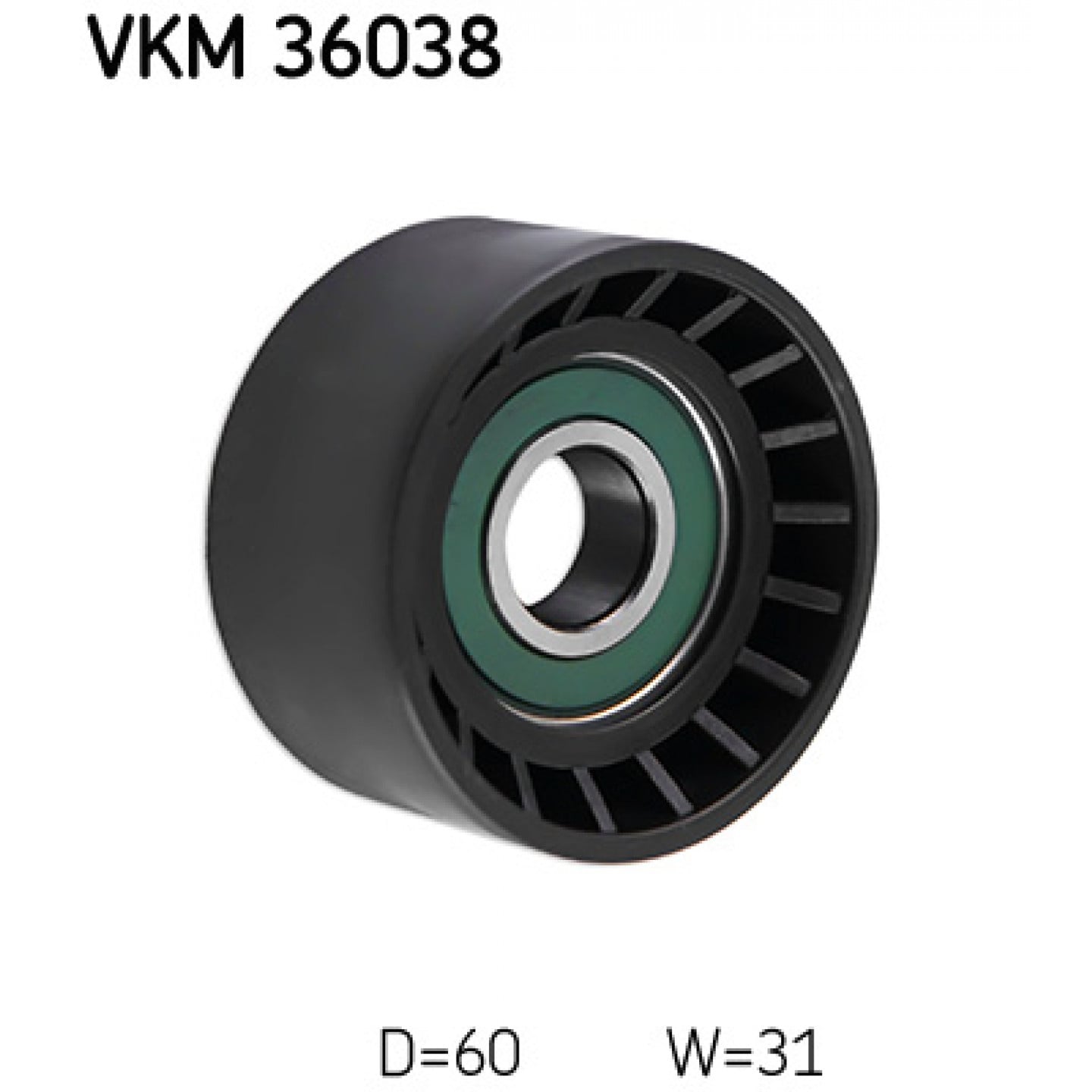 Vratná/vodicí kladka, klínový žebrový řemen SKF VKM 36038
