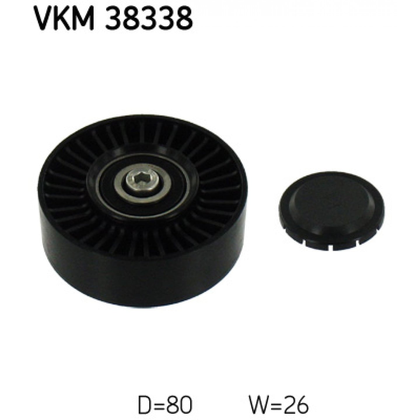 Vratná/vodicí kladka, klínový žebrový řemen SKF VKM 38338