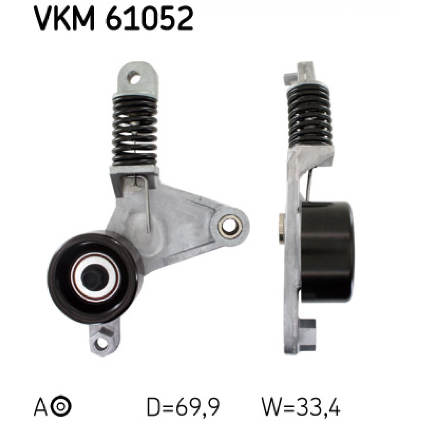 Napínací kladka, žebrovaný klínový řemen SKF VKM 61052