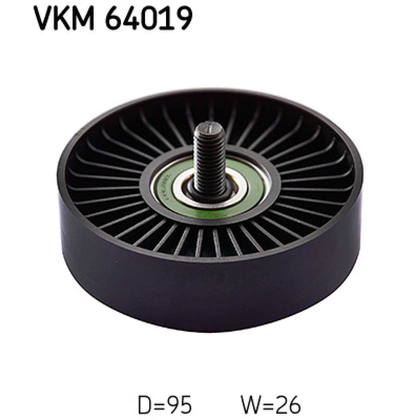 Vratná/vodicí kladka, klínový žebrový řemen SKF VKM 64019