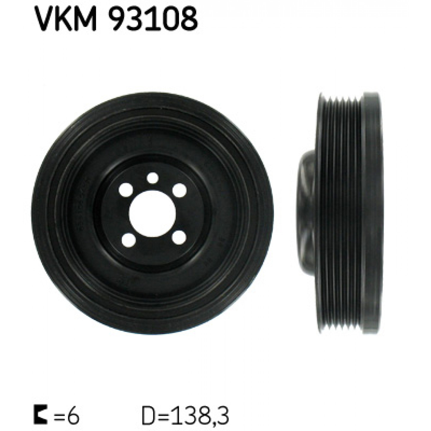 Riemenscheibe, Kurbelwelle SKF VKM 93108