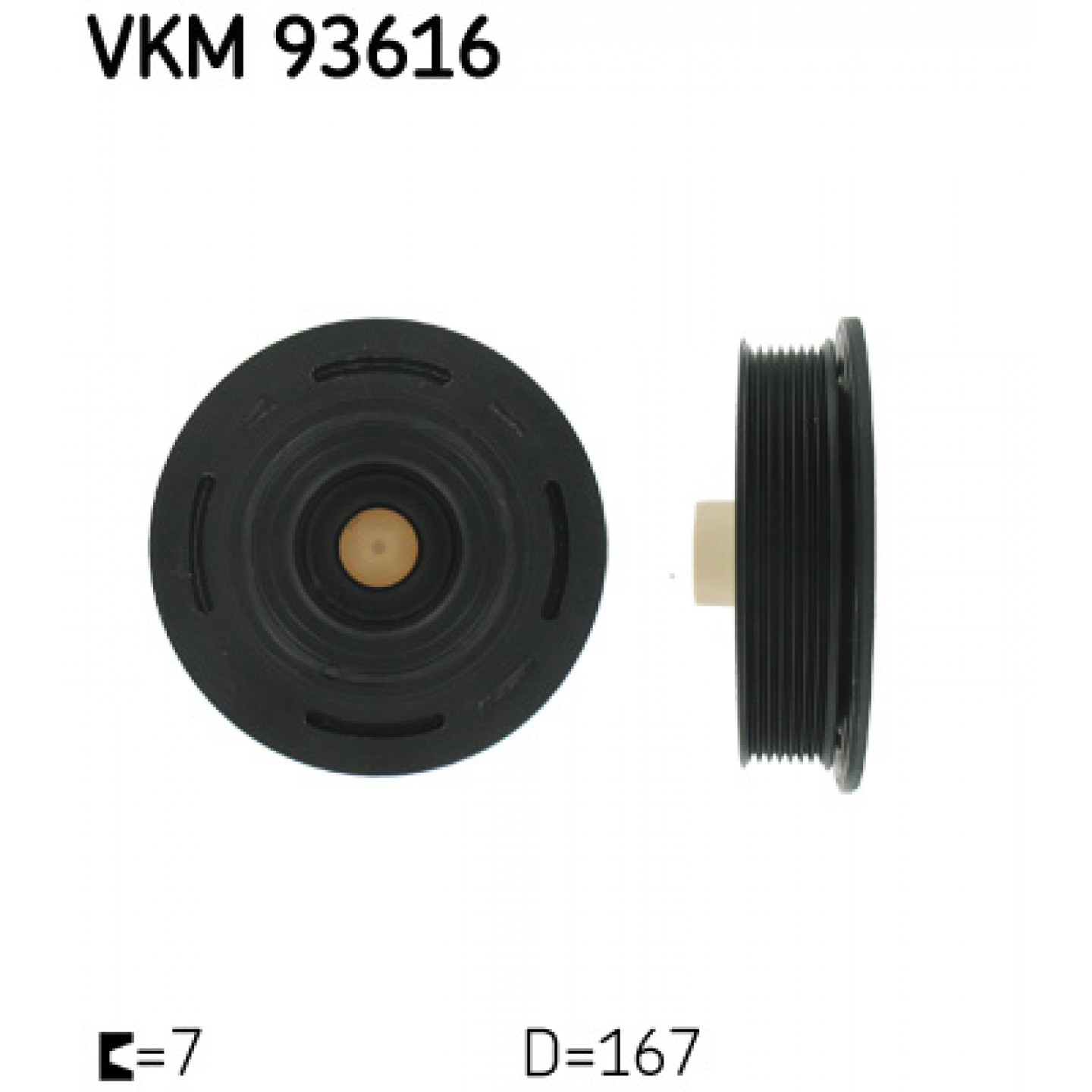 Riemenscheibe, Kurbelwelle SKF VKM 93616