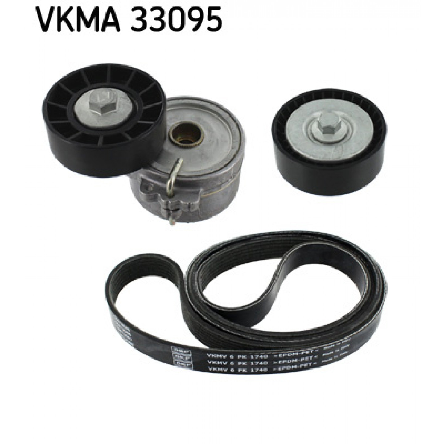 Sada žebrovaných klínových řemenů SKF VKMA 33095