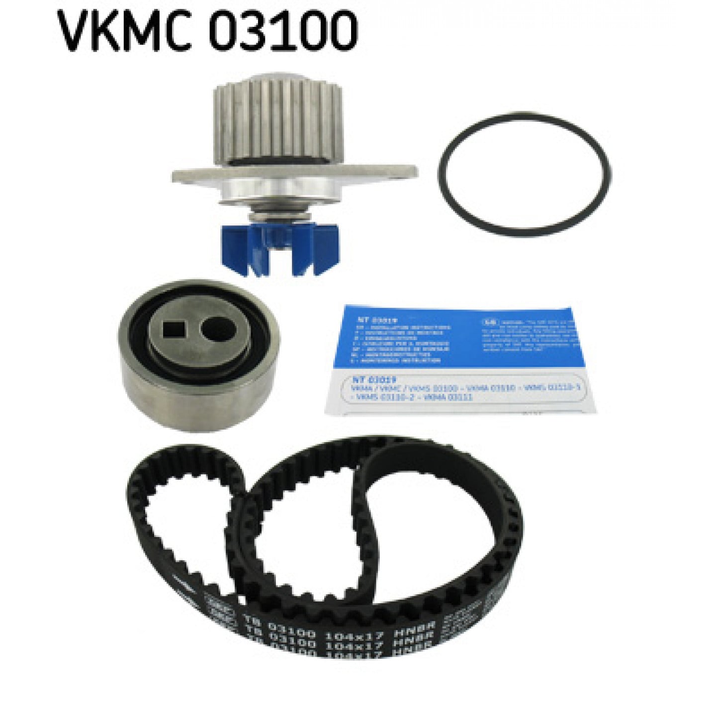 Vodní čerpadlo a sada rozvodového řemene SKF VKMC 03100