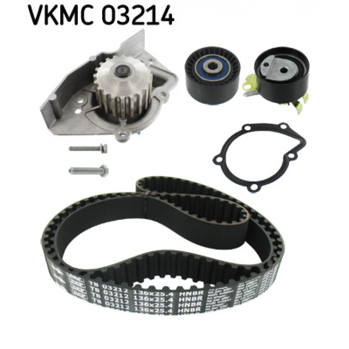 Vodní čerpadlo a sada rozvodového řemene SKF VKMC 03214