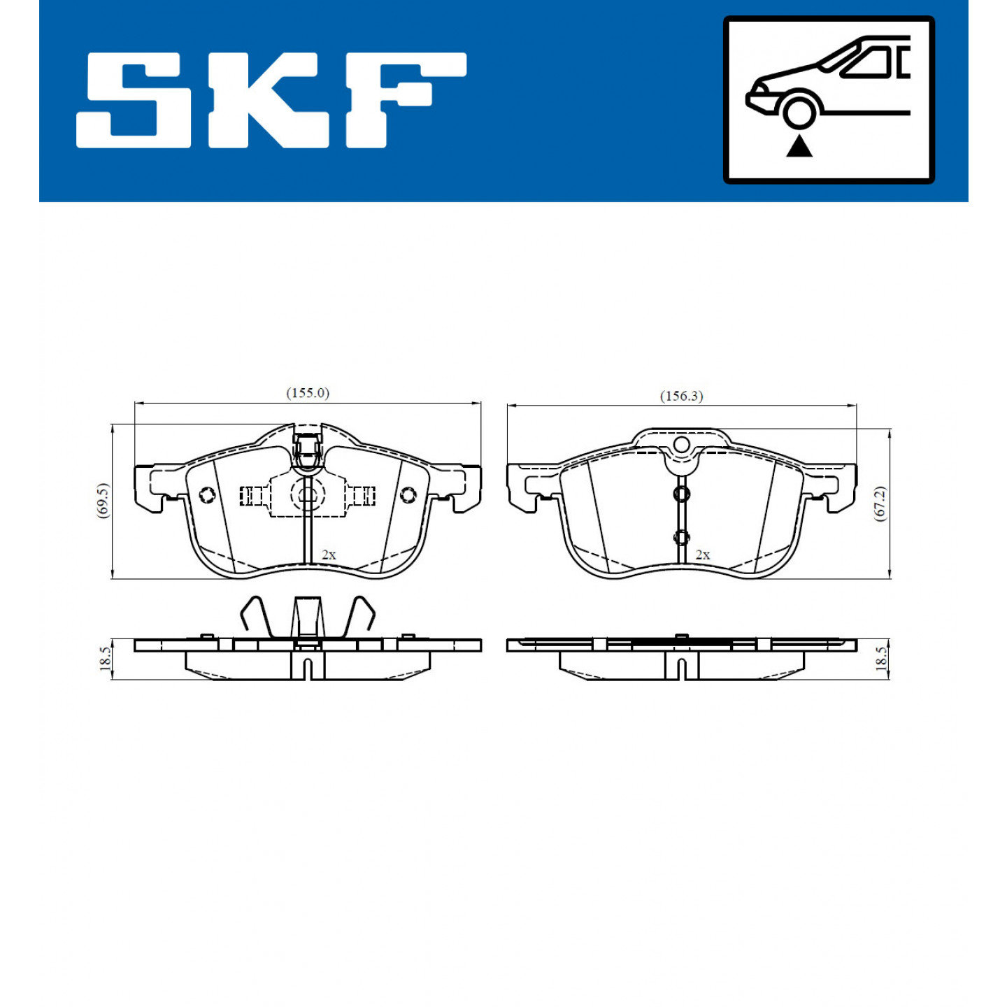 Bremseklodser SKF VKBP 80385