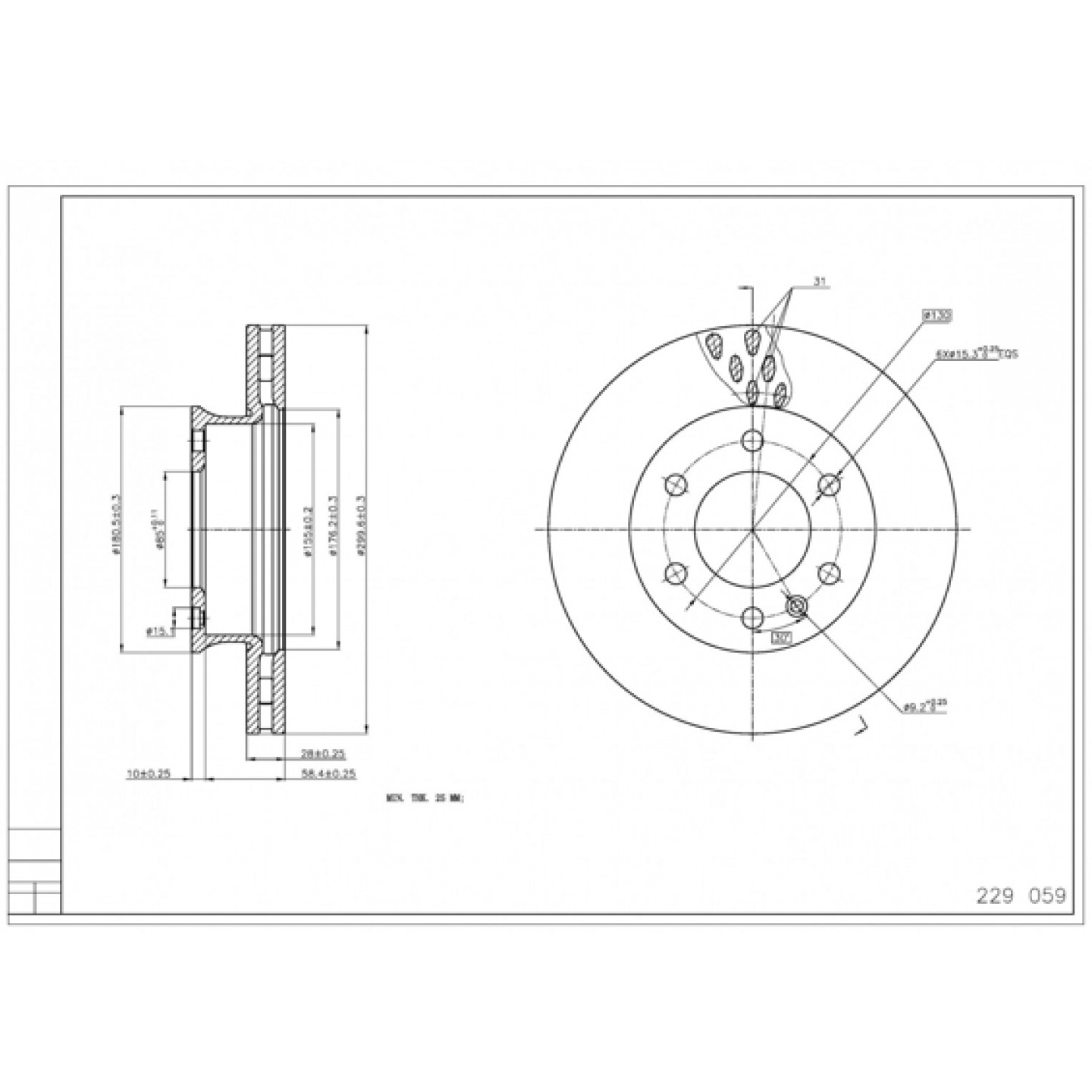 Bremseskive HART 229 059