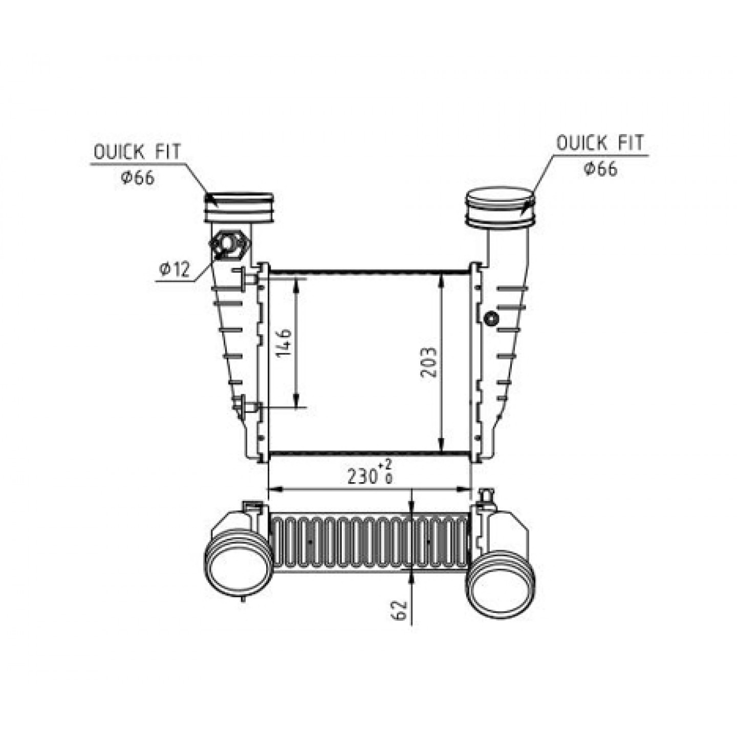 Intercooler HART 605 580
