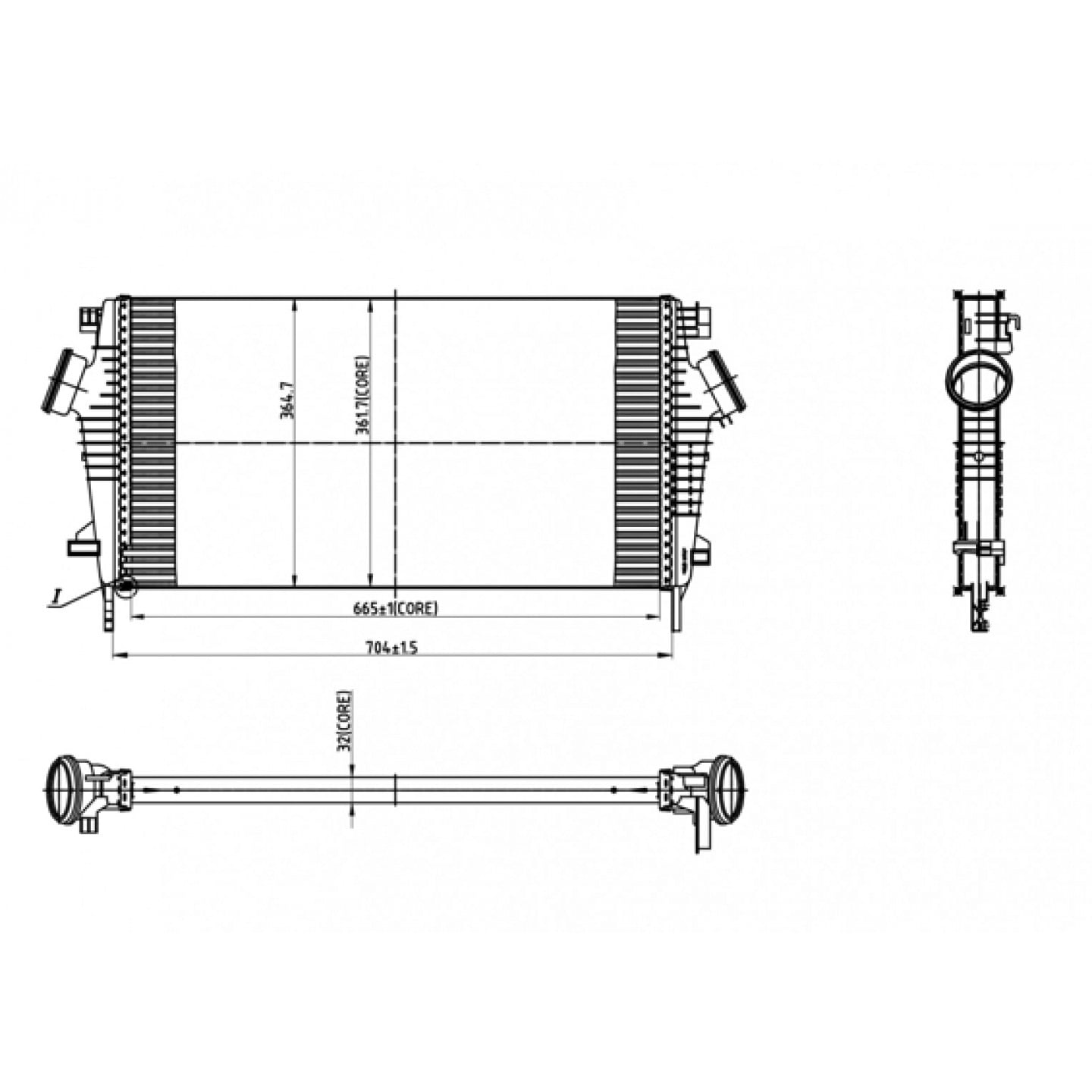 Intercooler HART 612 538