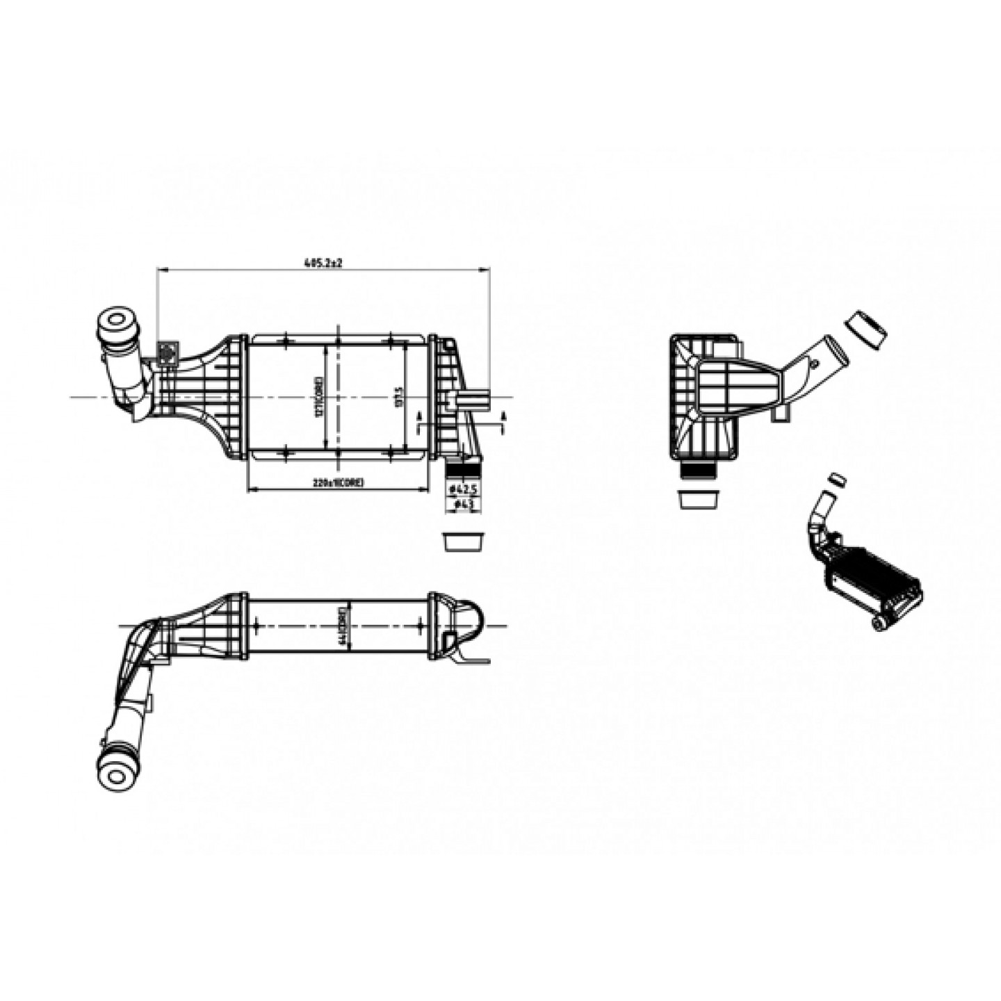 Intercooler HART 612 715
