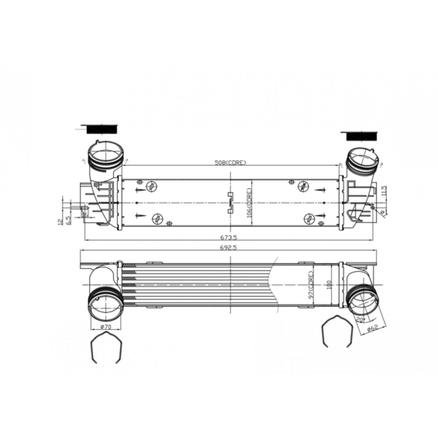 Intercooler HART 620 786