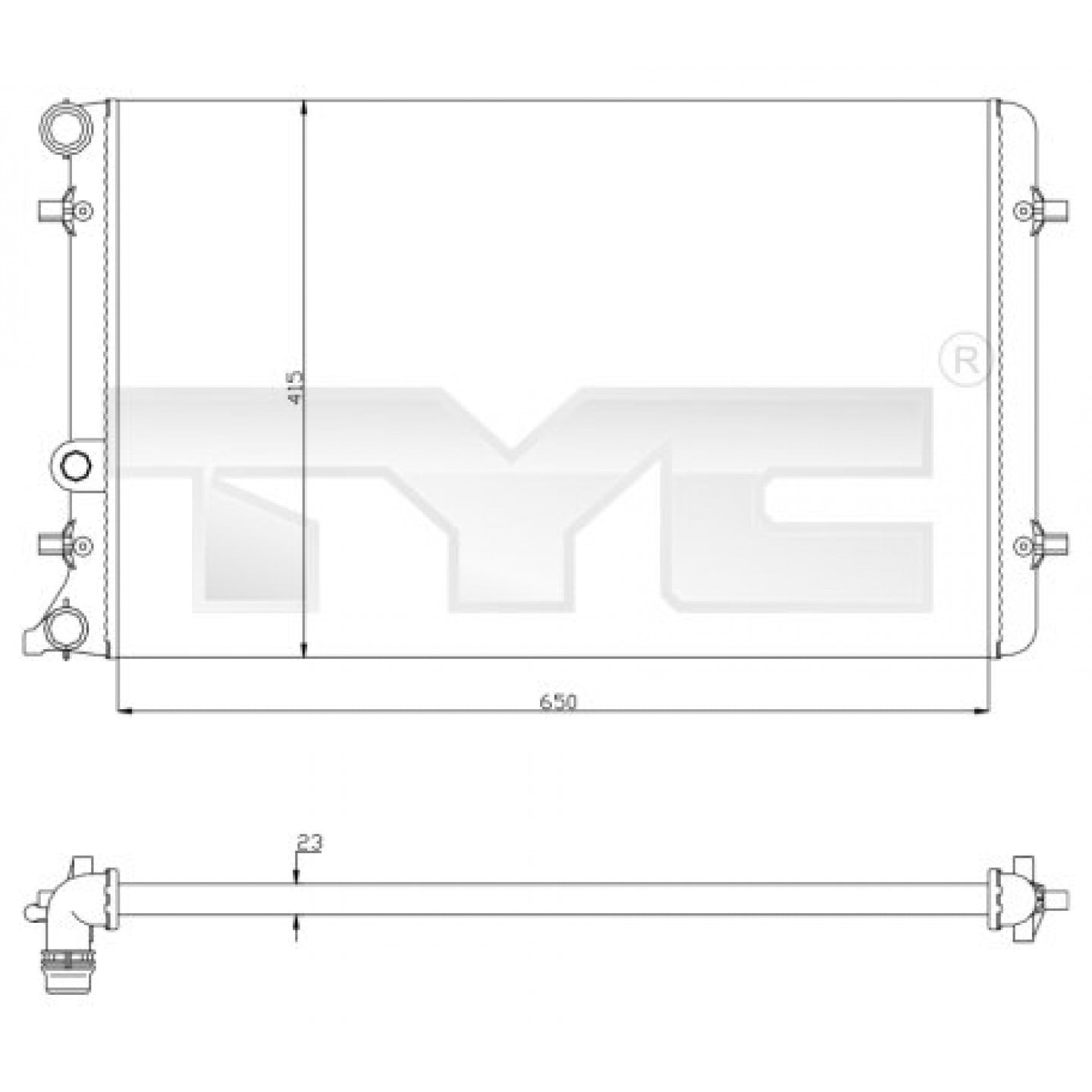 Kühler, Motorkühlung TYC 702-0033