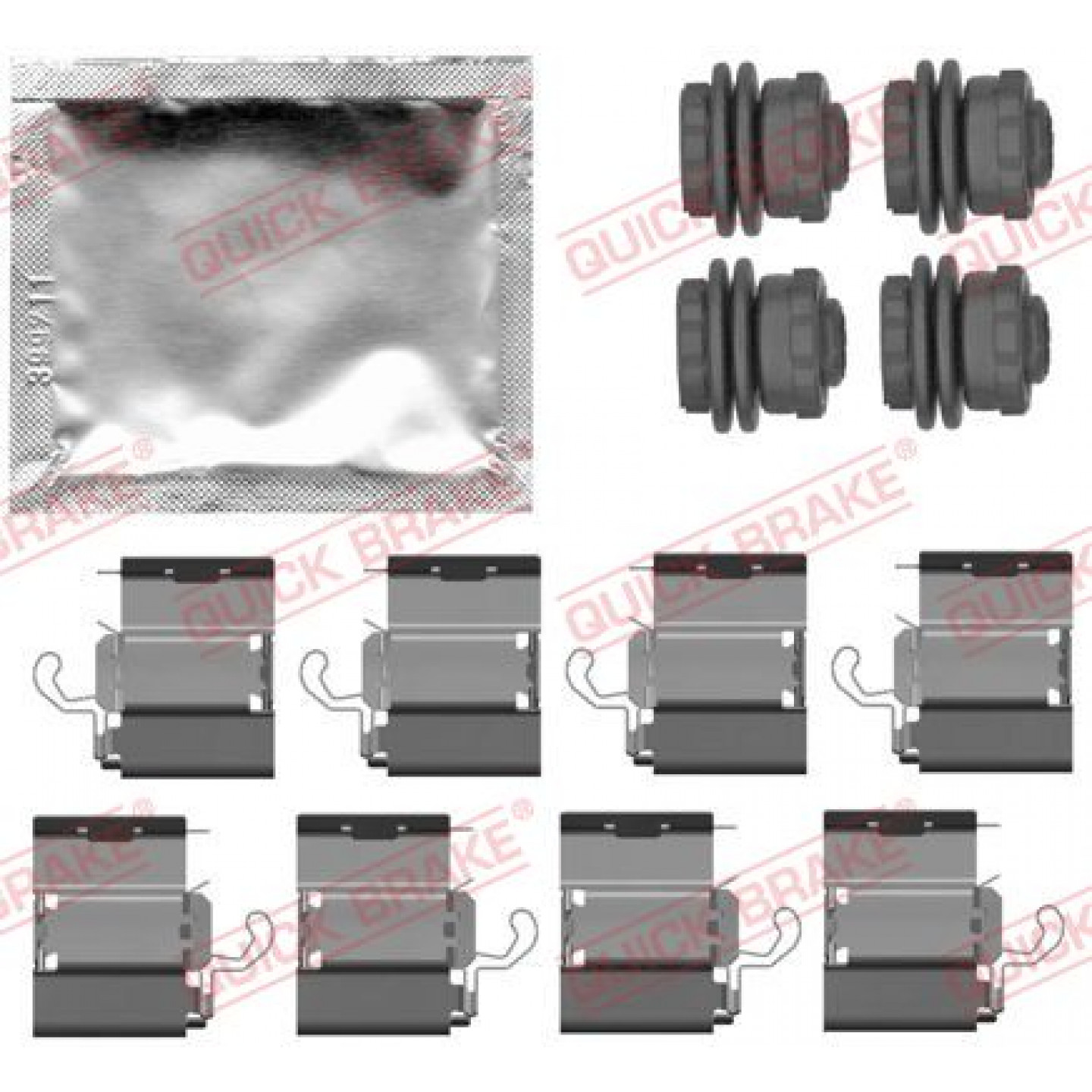 Sada příslušenství, obložení kotoučové brzdy QUICK BRAKE 109-0140