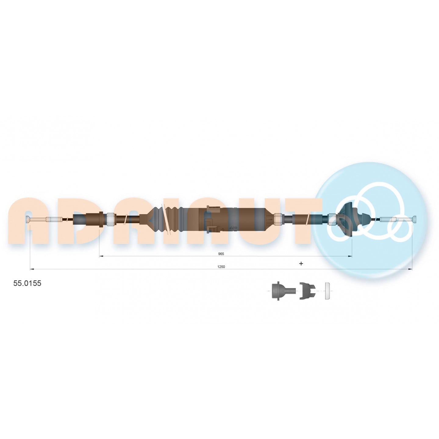 Cable de embrague ADRIAUTO 55.0155