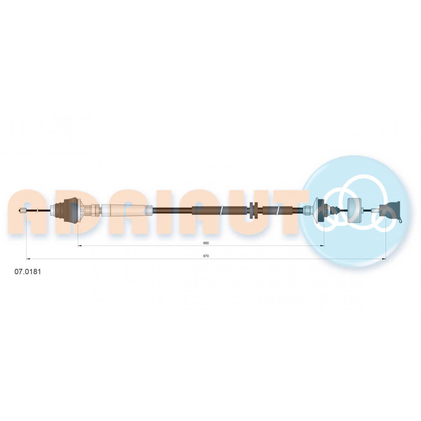 Cable de embrague ADRIAUTO 07.0181