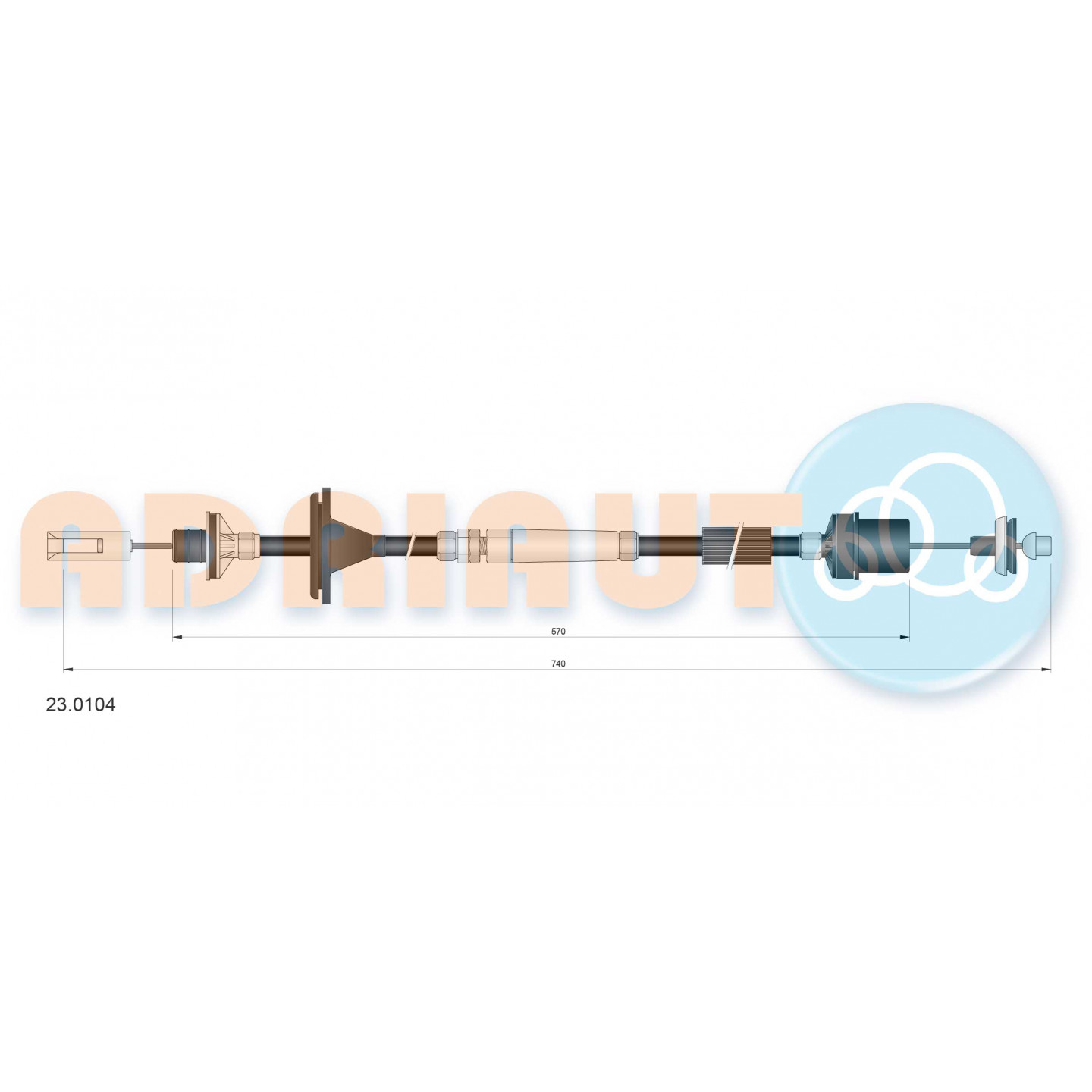 Cable de embrague ADRIAUTO 23.0104