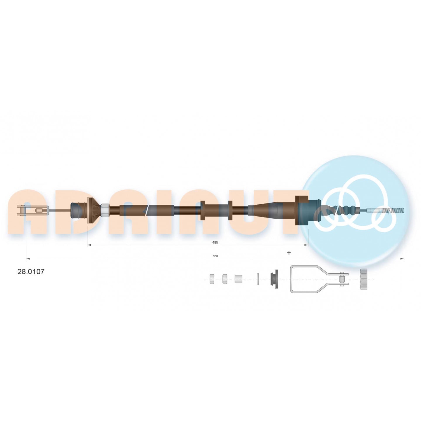 Cable de embrague ADRIAUTO 28.0107