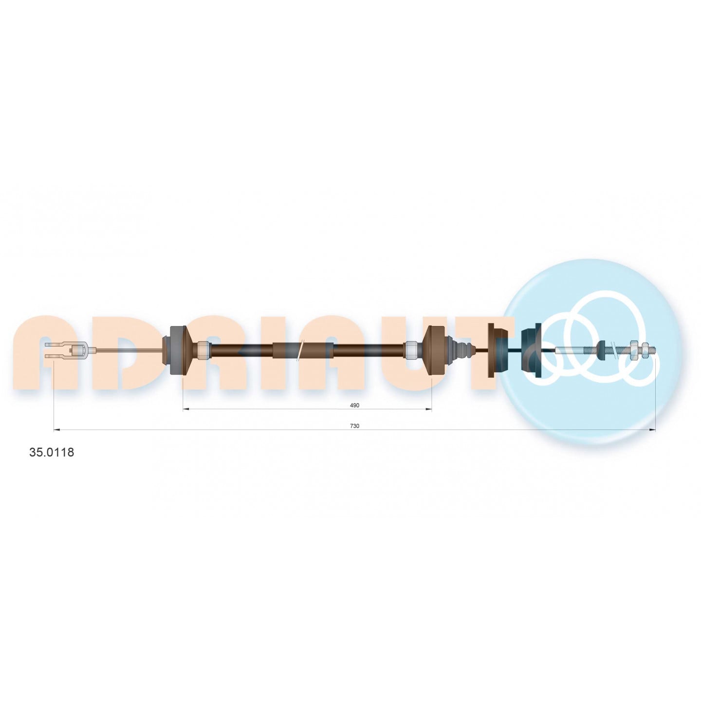 Cable de embrague ADRIAUTO 35.0118