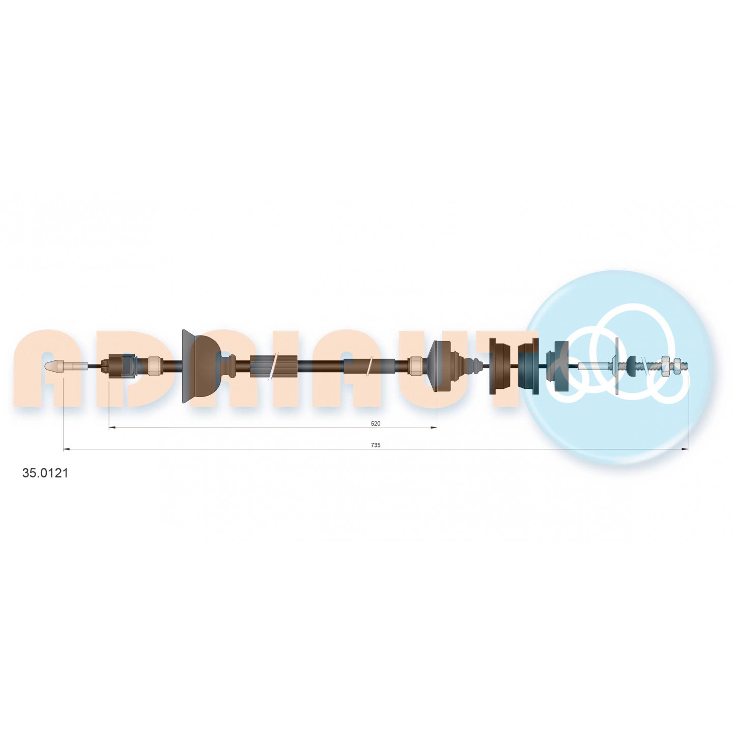 Cable de embrague ADRIAUTO 35.0121